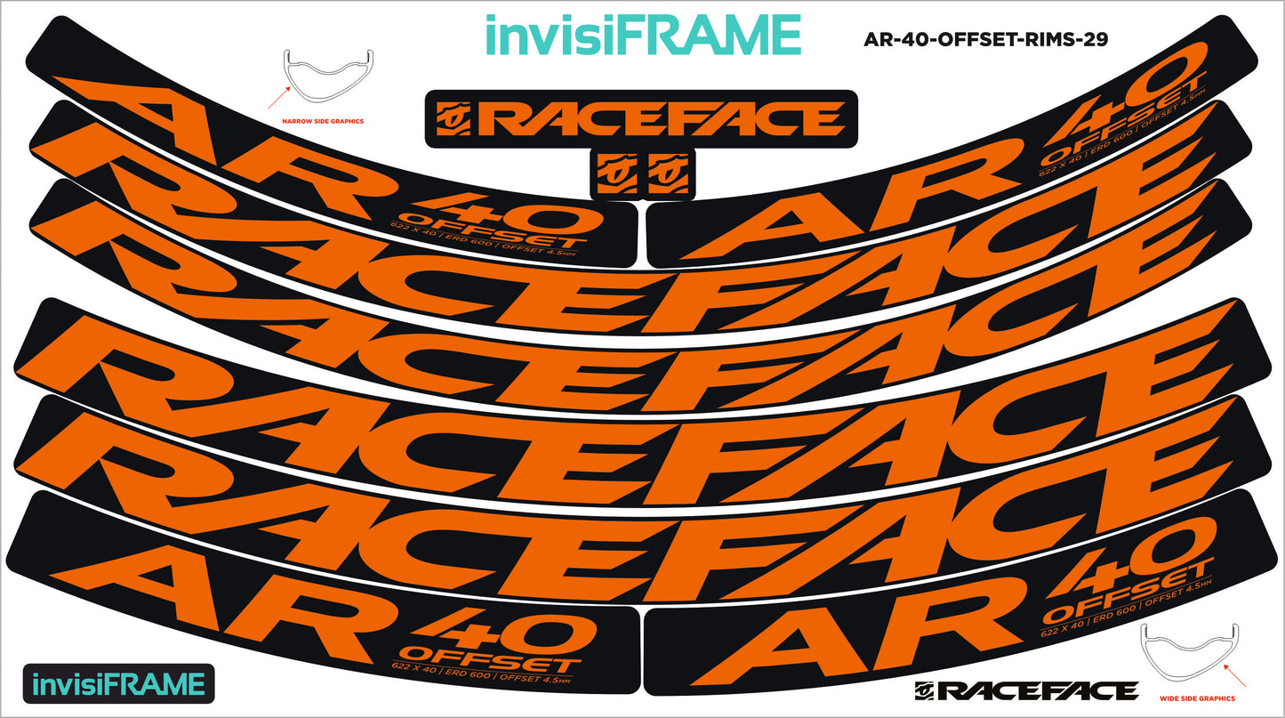 Raceface AR 40 Offset 29ER Decals