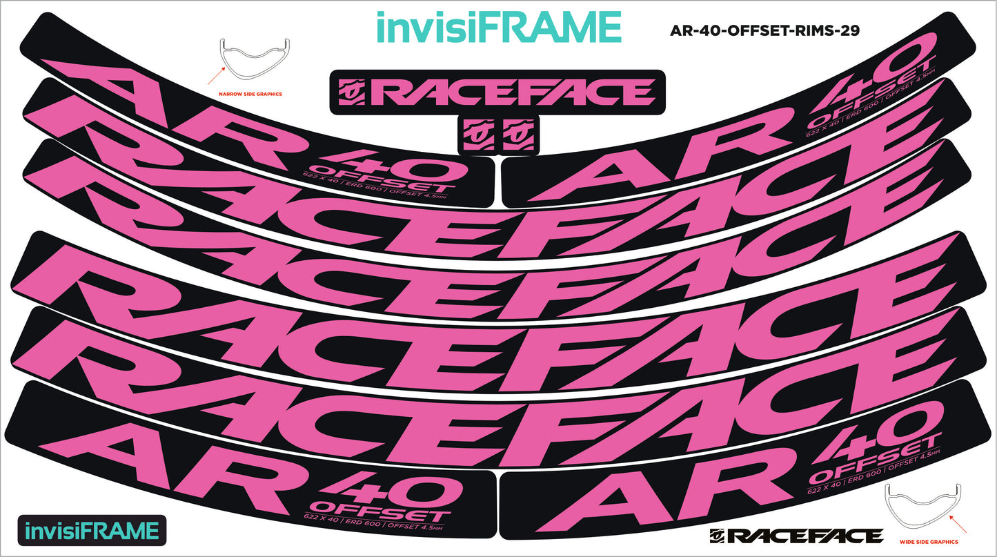 Raceface AR 40 Offset 29ER Decals