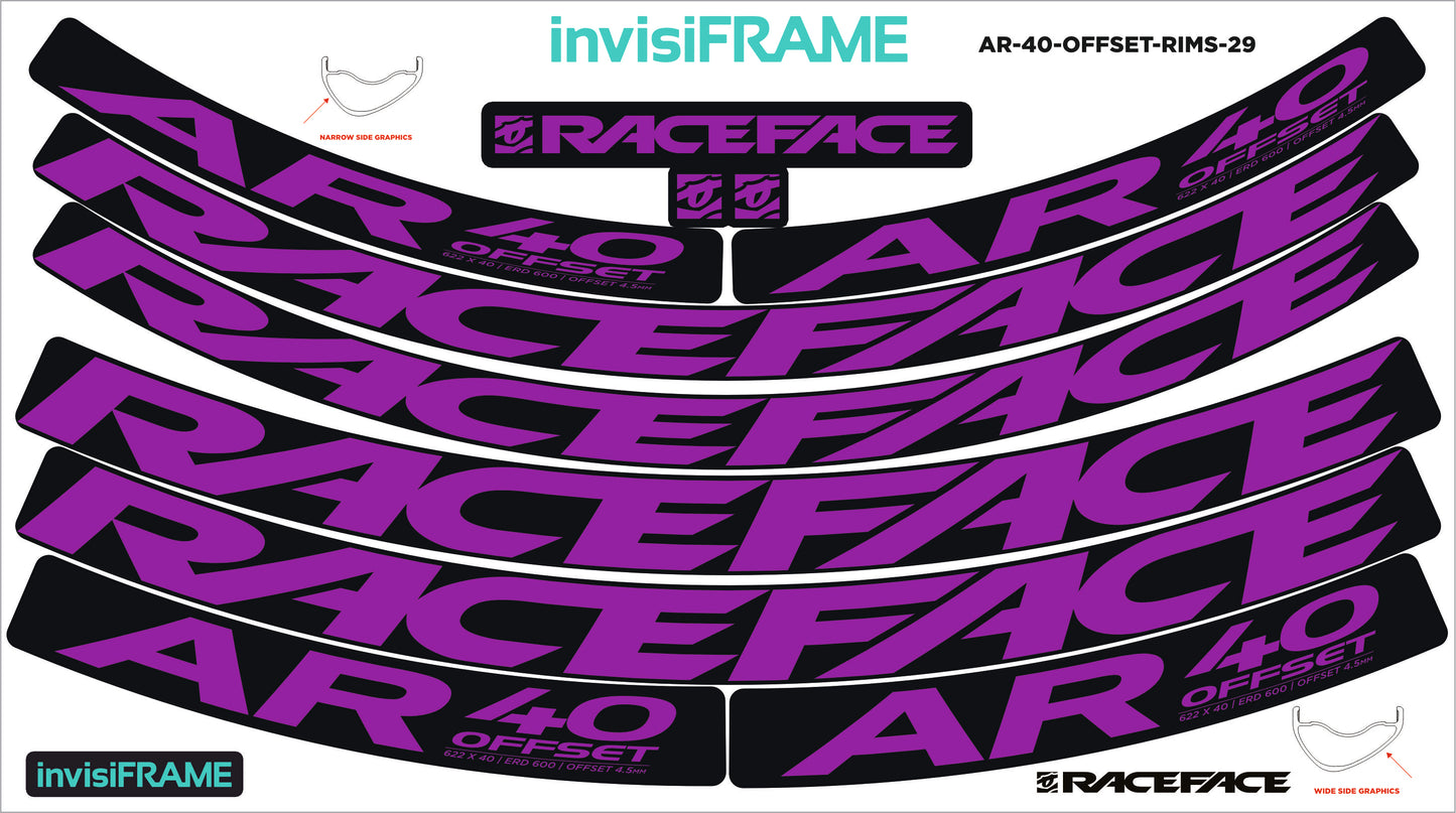 Raceface AR 40 Offset 29ER Decals