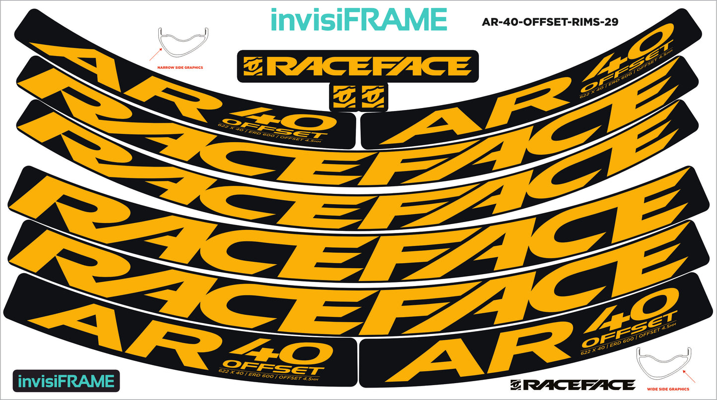 Raceface AR 40 Offset 29ER Decals