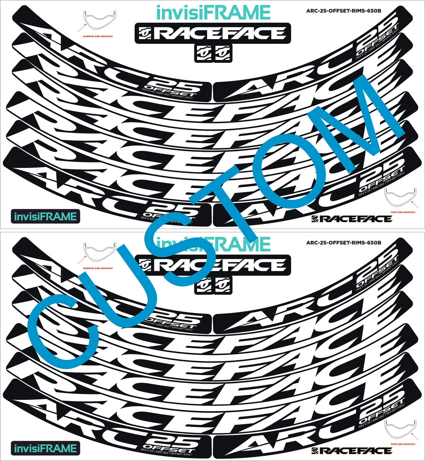 Raceface ARC 25 Offset Decals