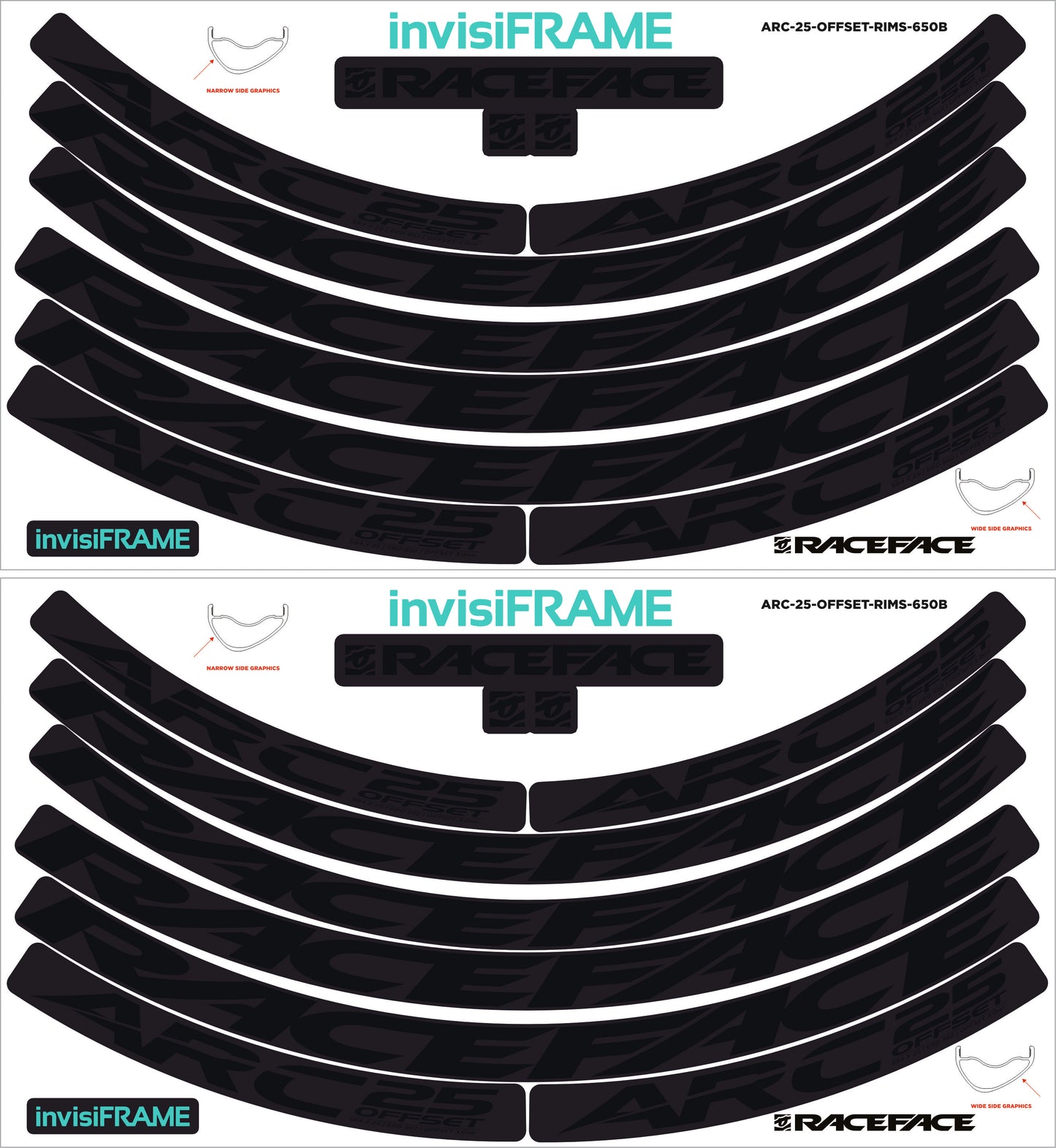Raceface ARC 25 Offset Decals