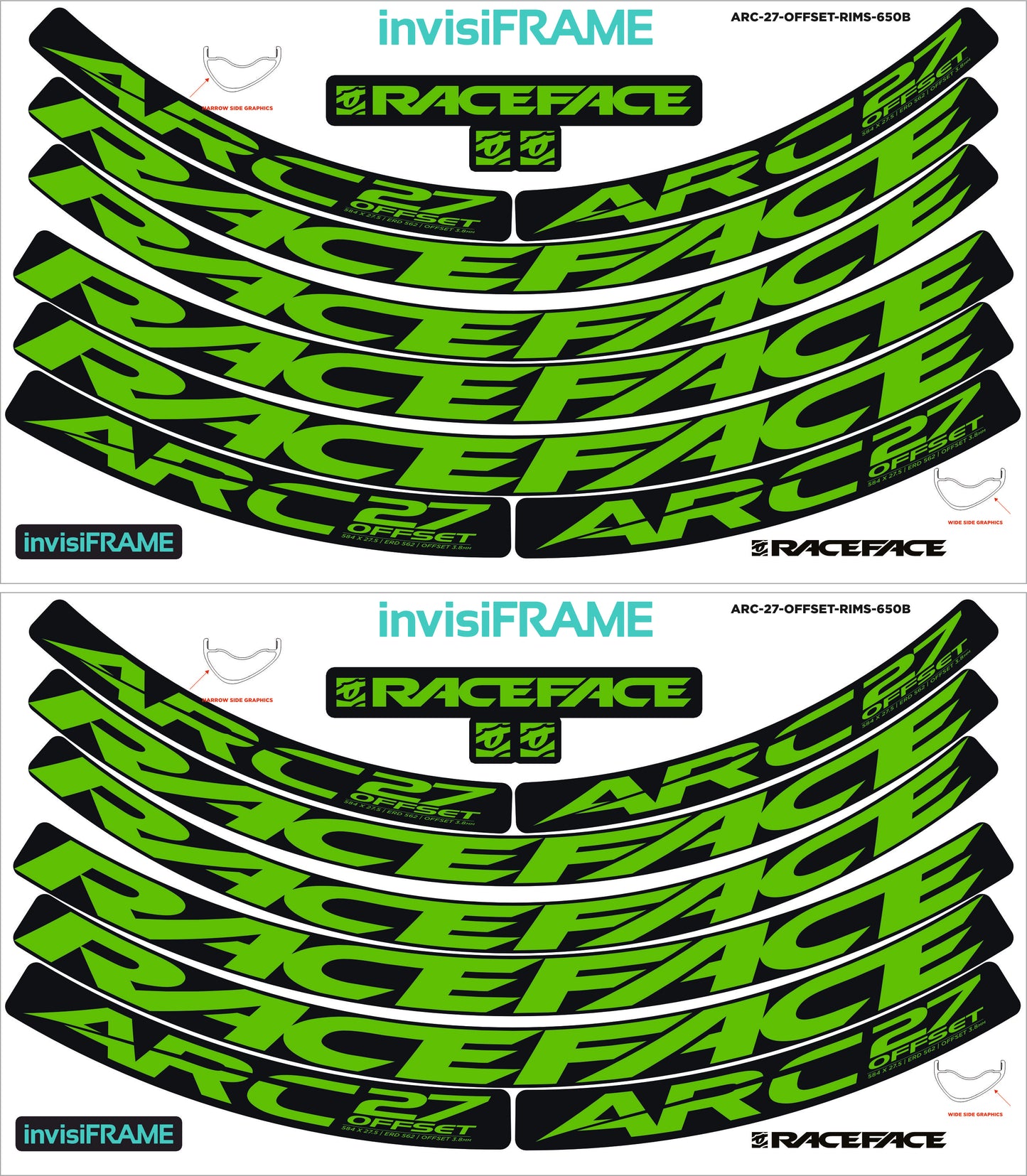 Raceface ARC 27 Offset Decals