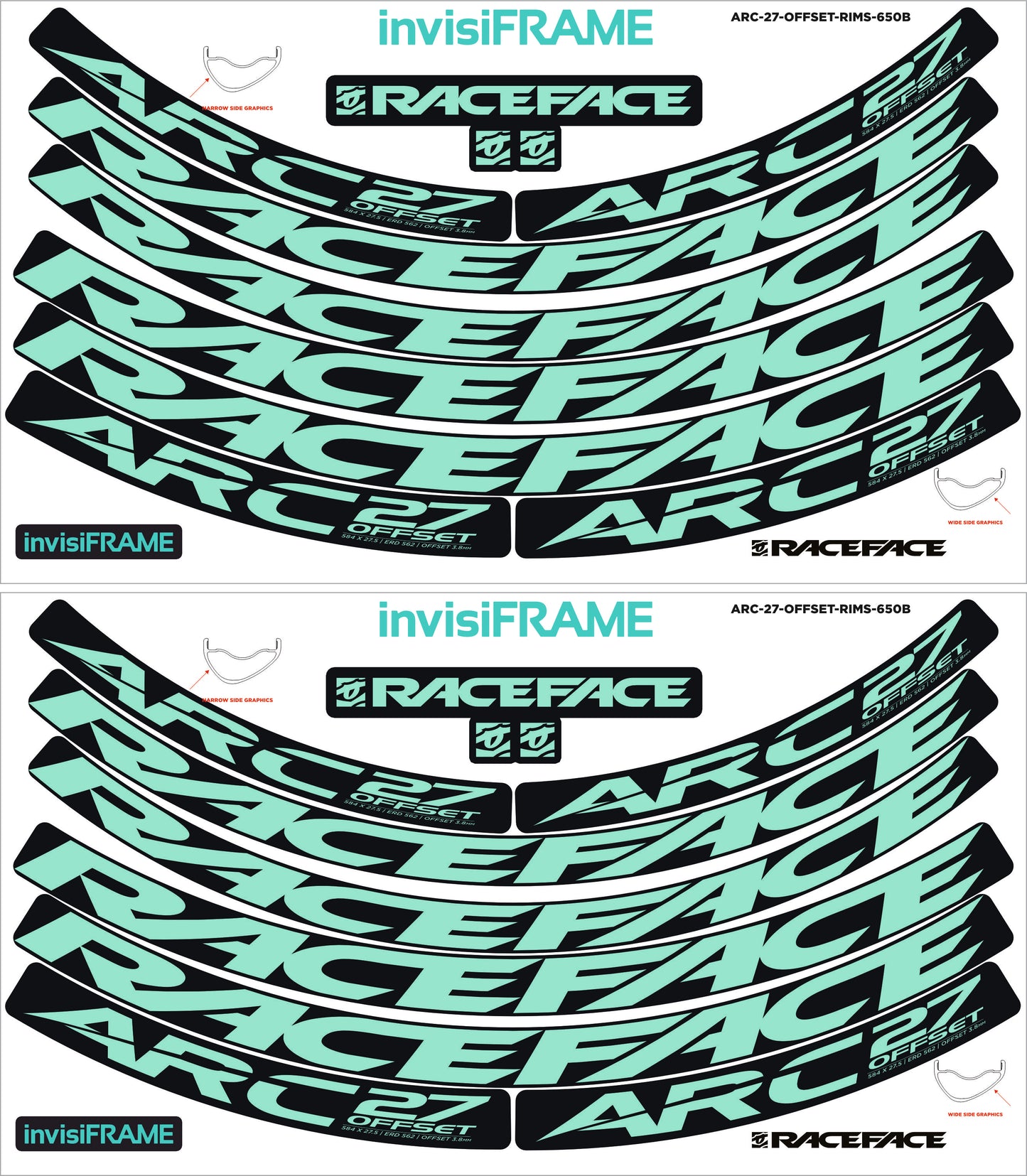 Raceface ARC 27 Offset Decals