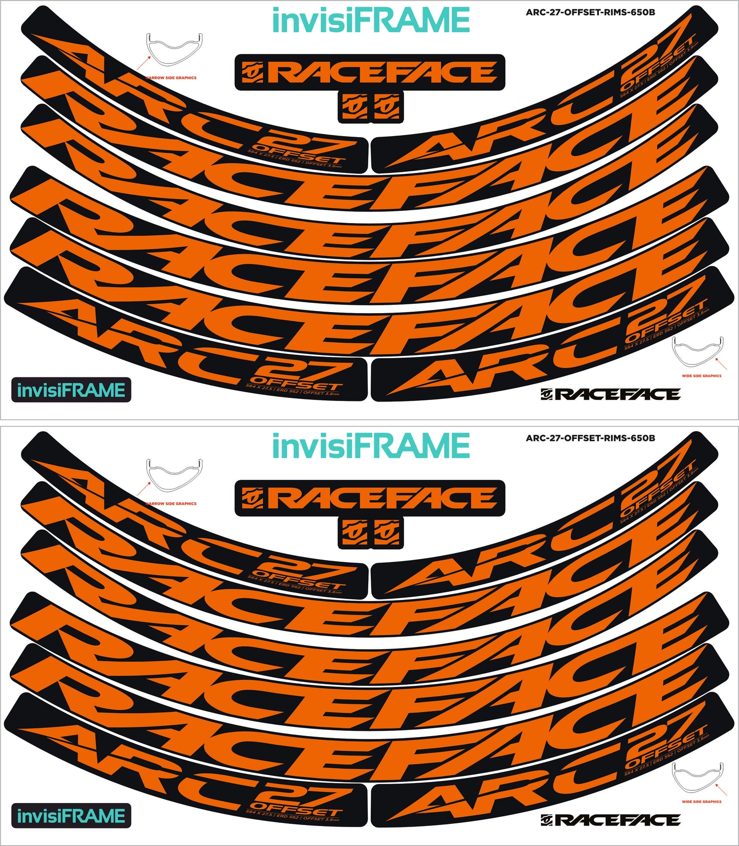 Raceface ARC 27 Offset Decals