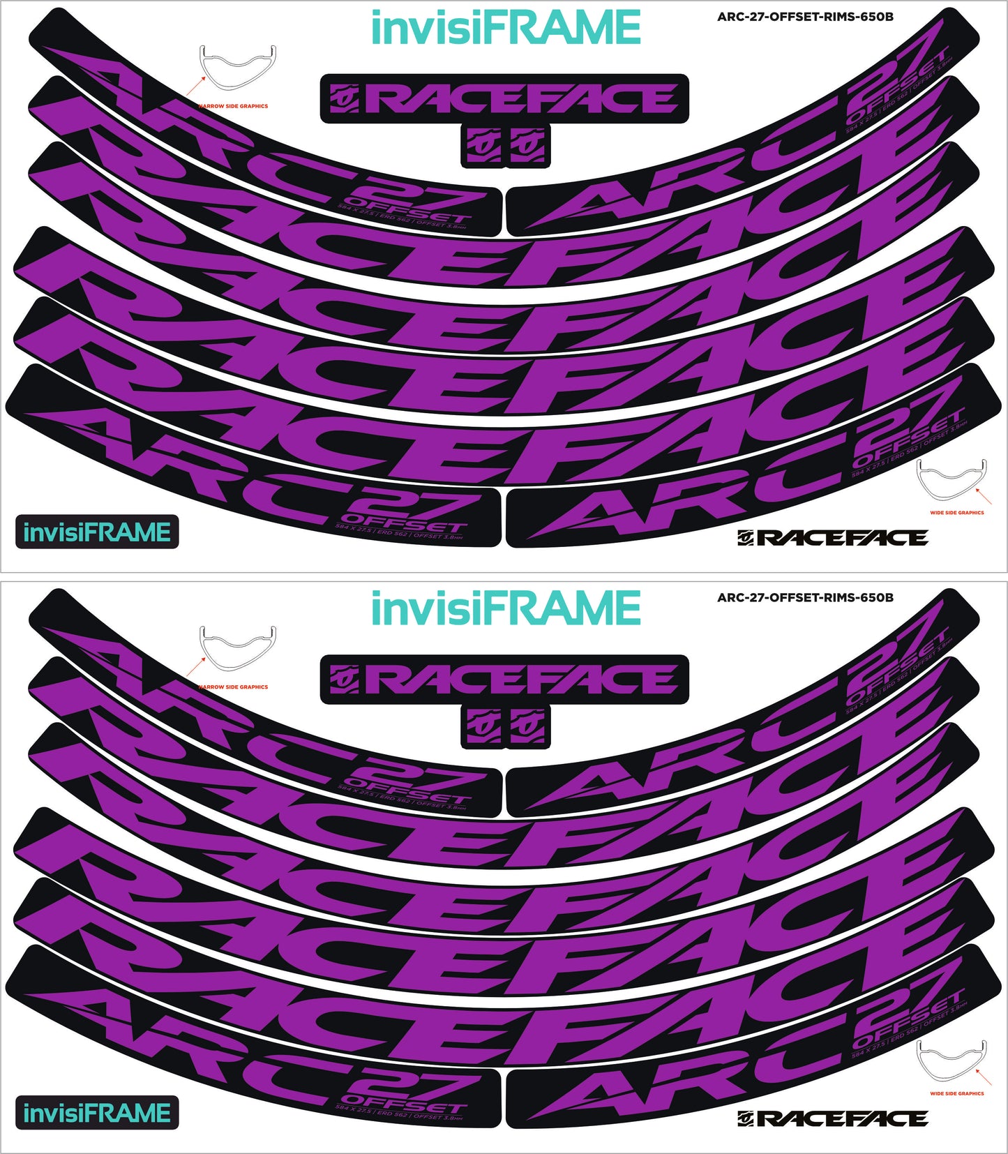 Raceface ARC 27 Offset Decals