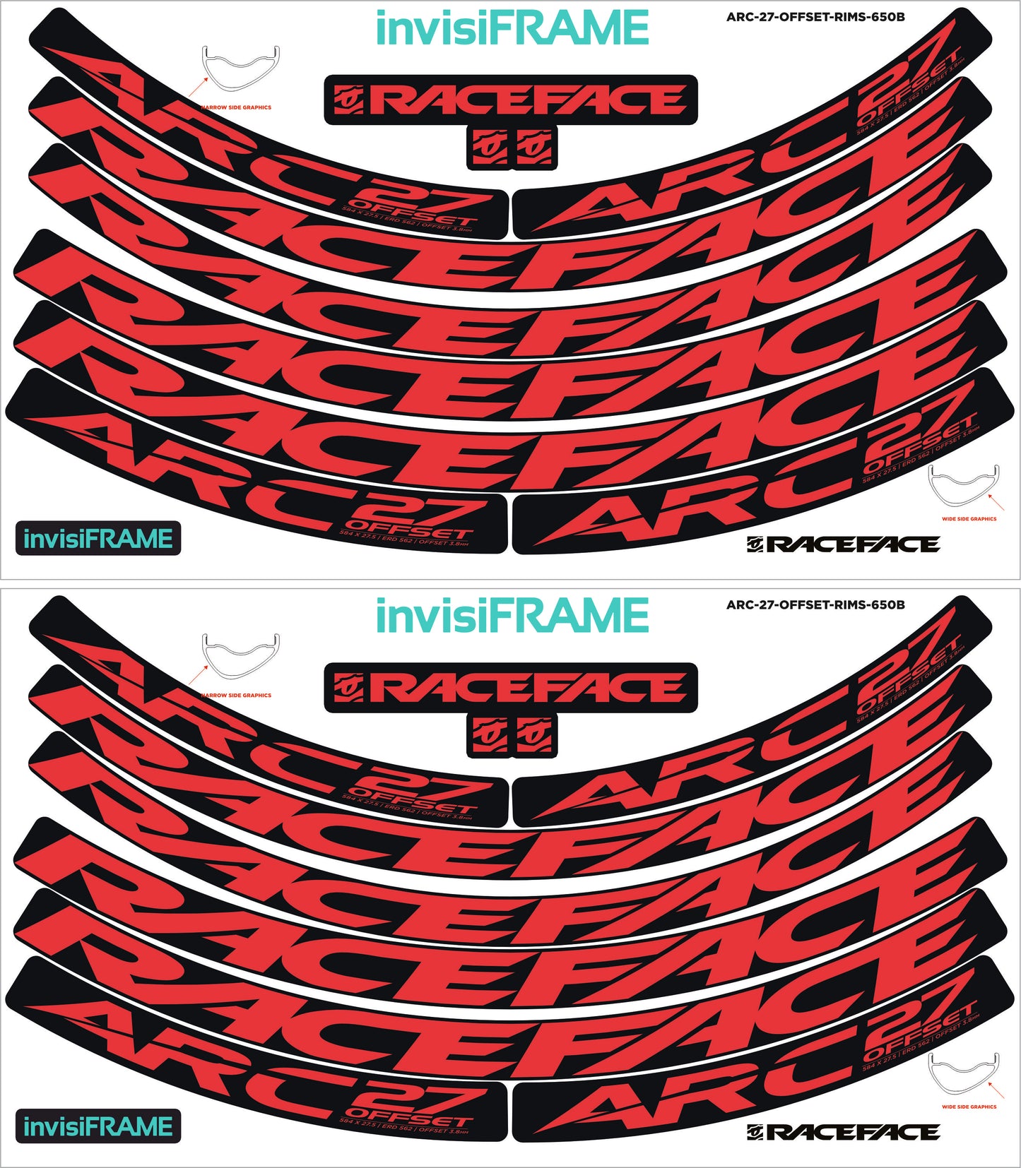 Raceface ARC 27 Offset Decals
