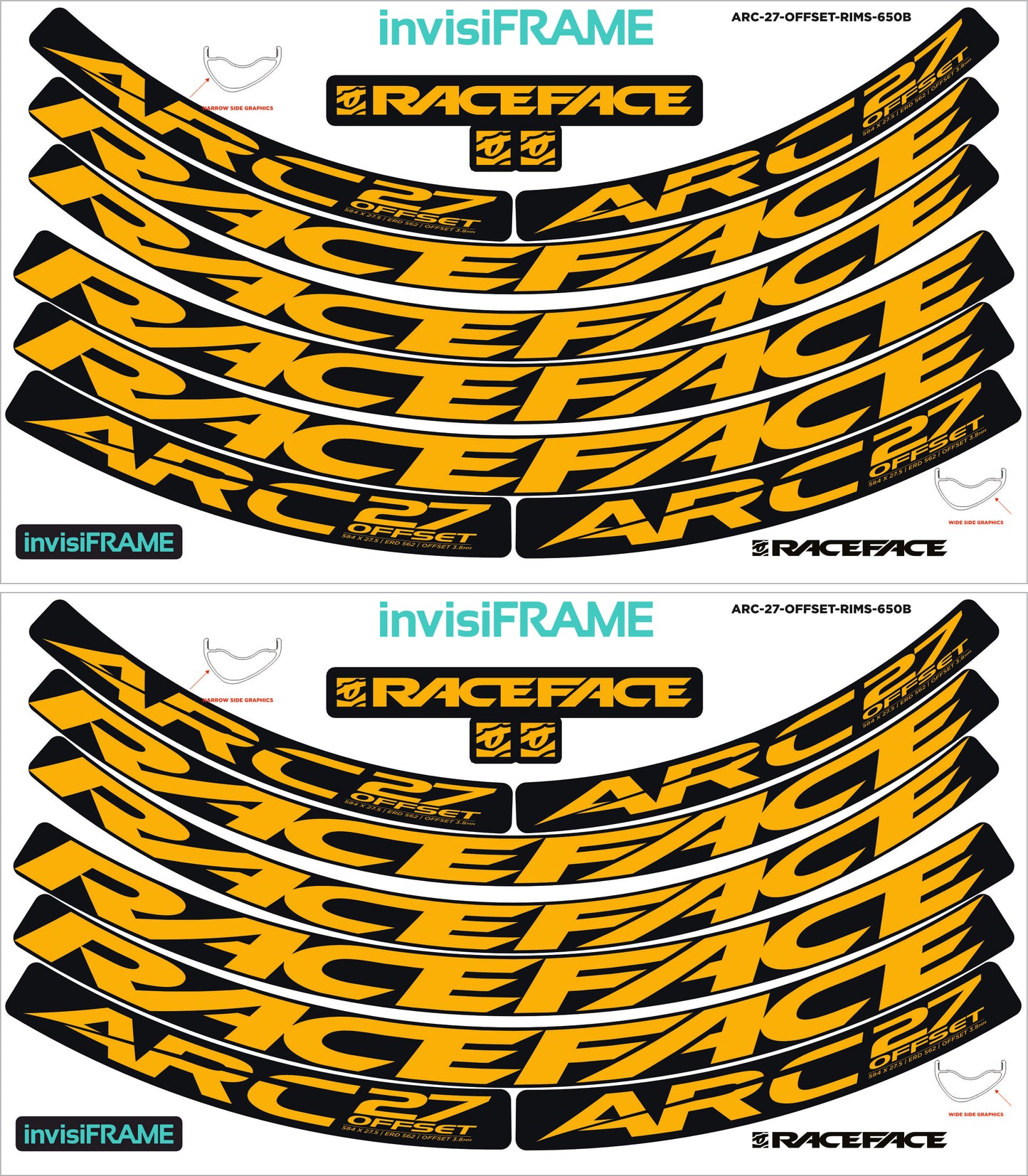 Raceface ARC 27 Offset Decals