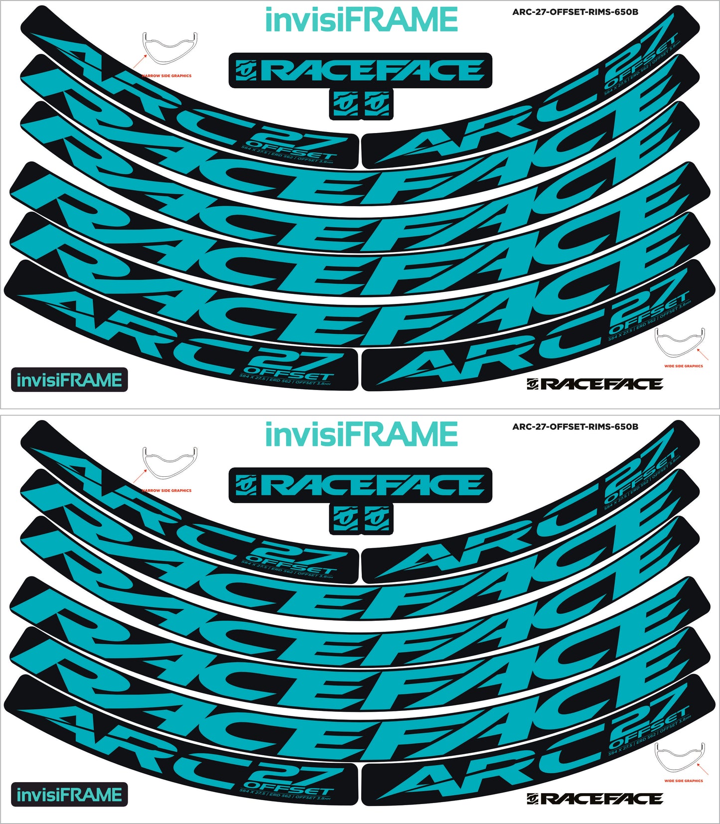 Raceface ARC 27 Offset Decals