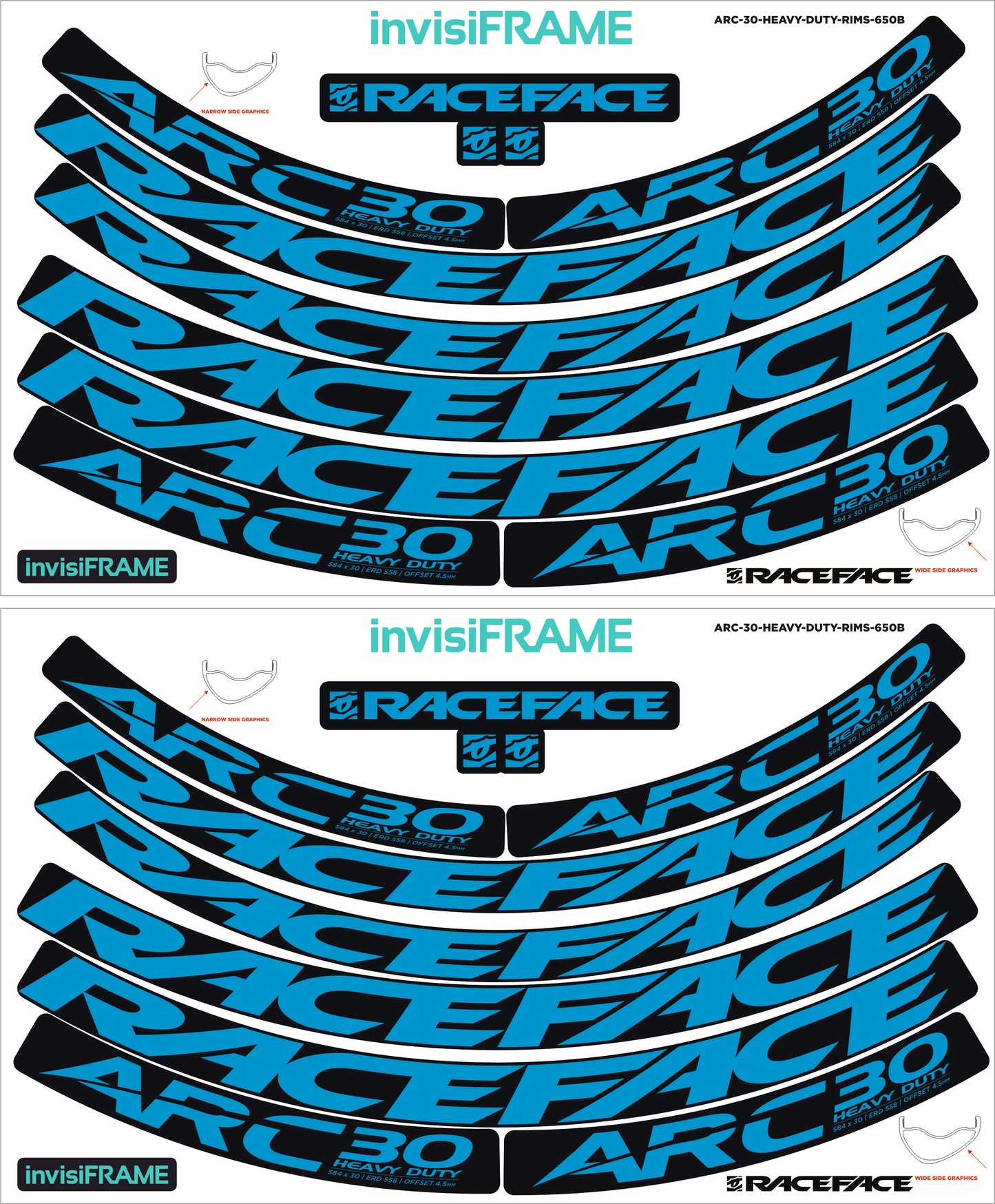 Raceface ARC 30 HD Offset Decals