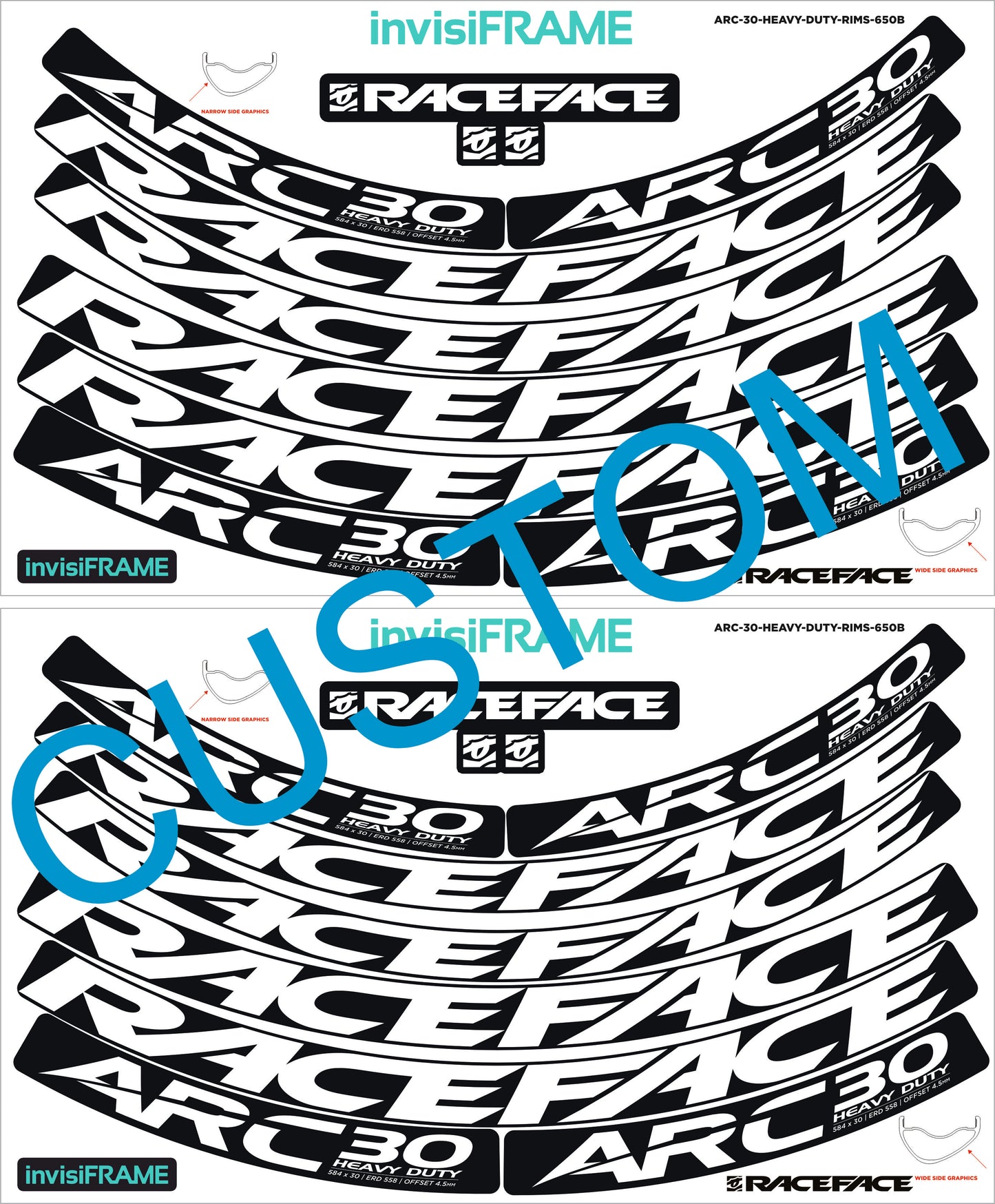 Raceface ARC 30 HD Offset Decals