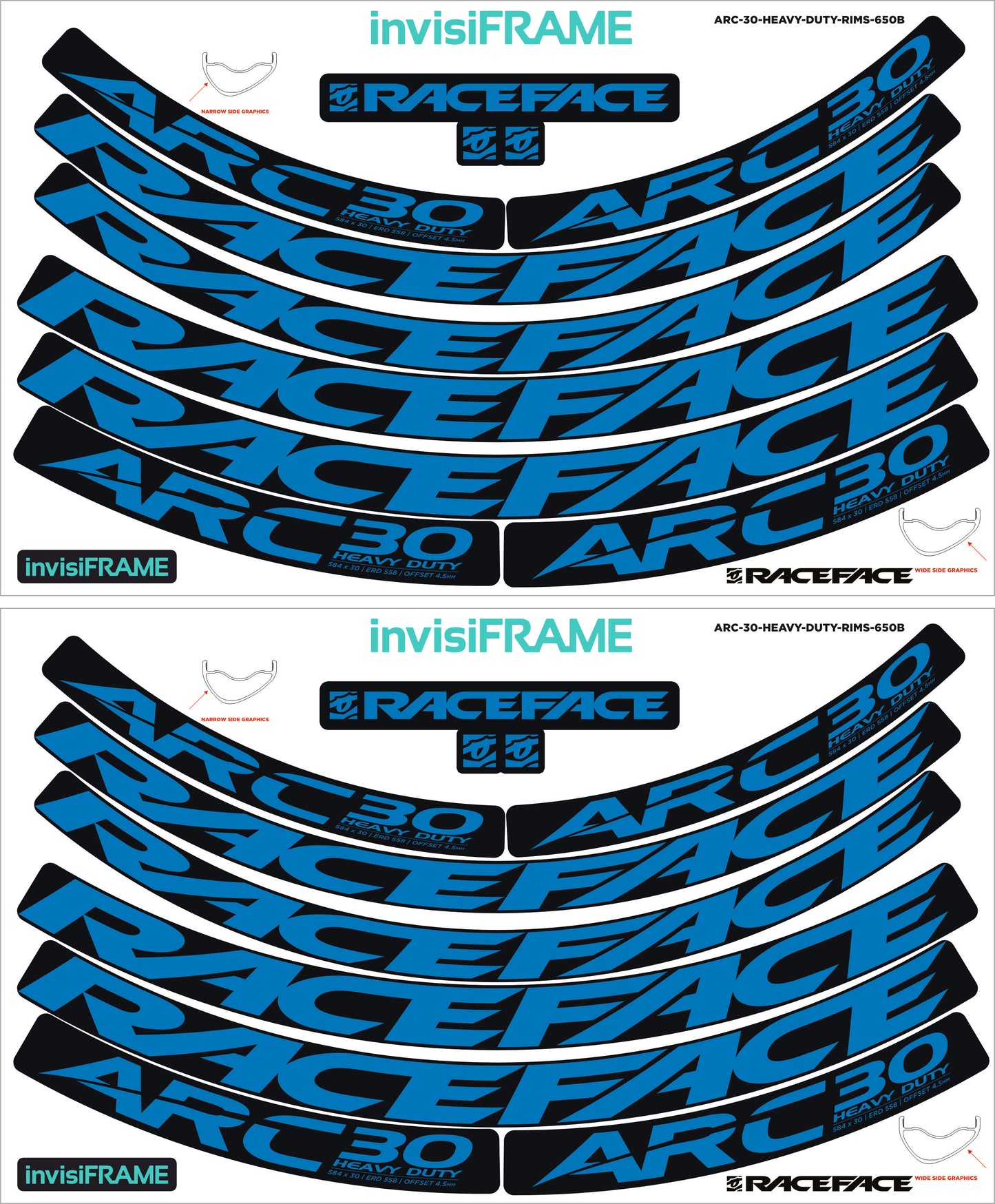 Raceface ARC 30 HD Offset Decals