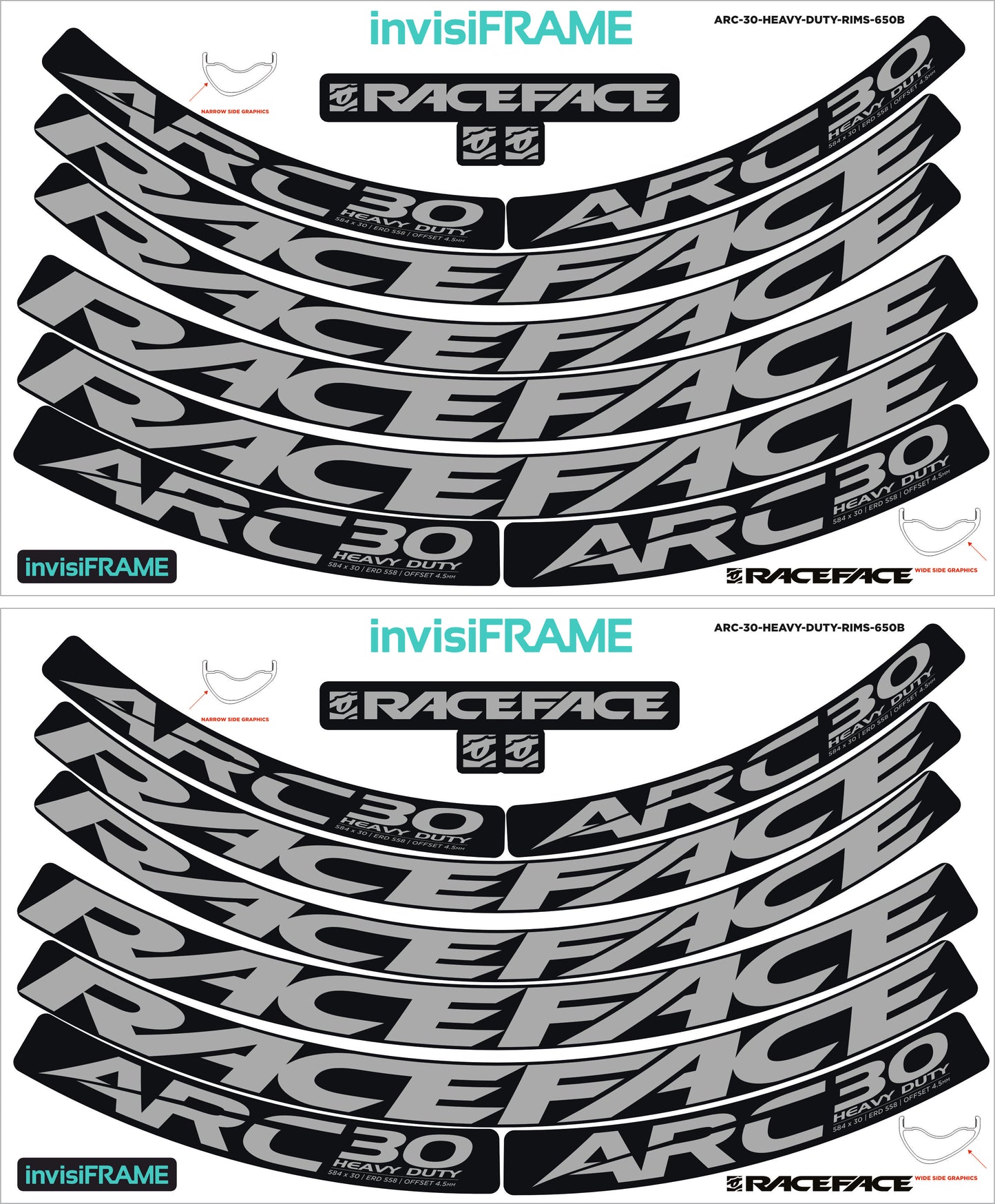 Raceface ARC 30 HD Offset Decals