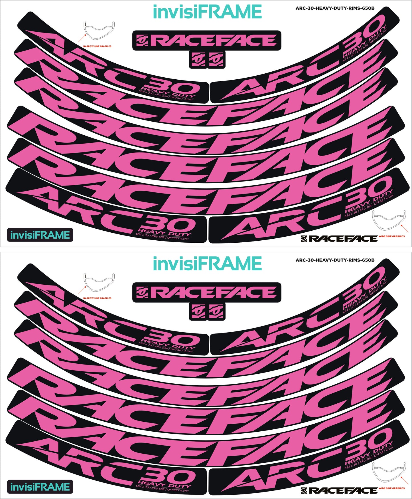 Raceface ARC 30 HD Offset Decals