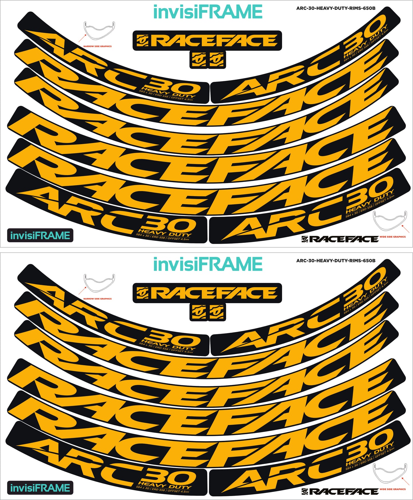 Raceface ARC 30 HD Offset Decals