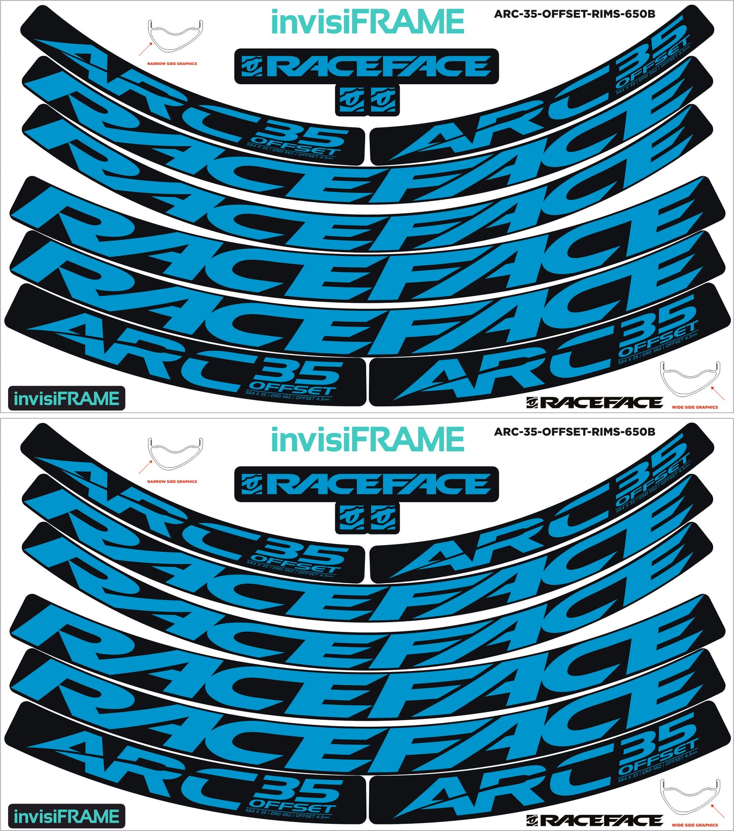 Raceface ARC 35 Offset Decals
