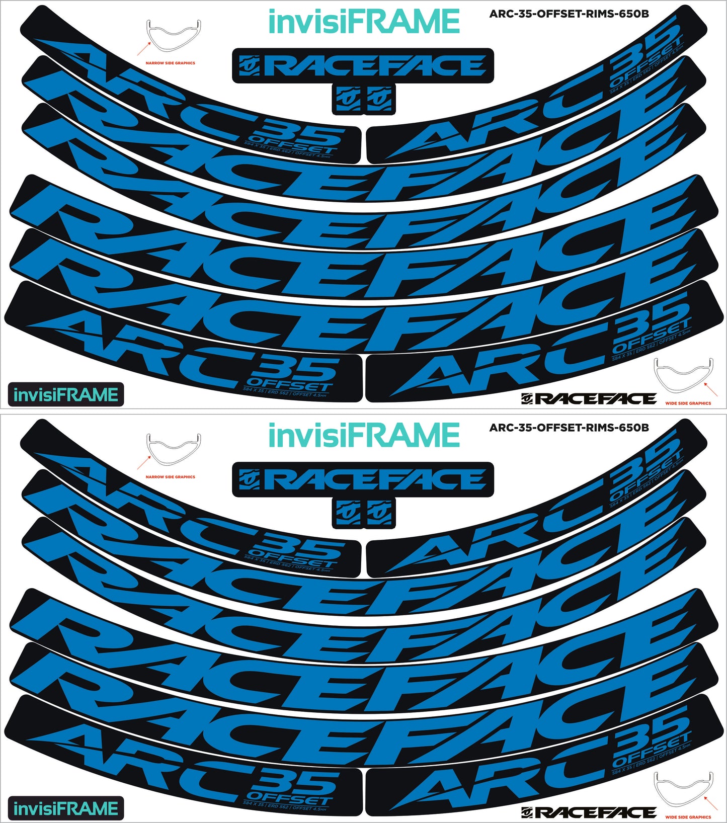 Raceface ARC 35 Offset Decals