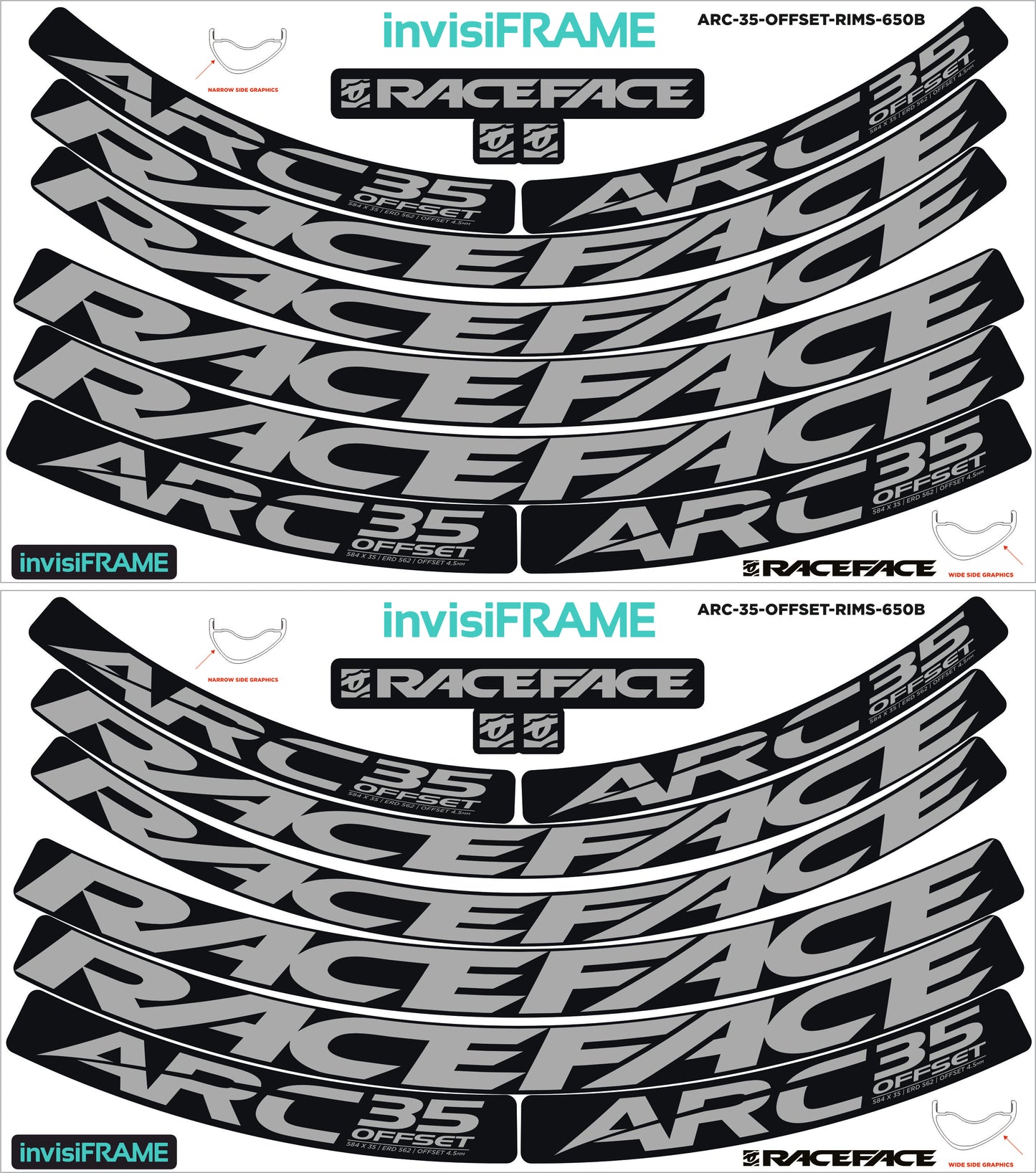 Raceface ARC 35 Offset Decals