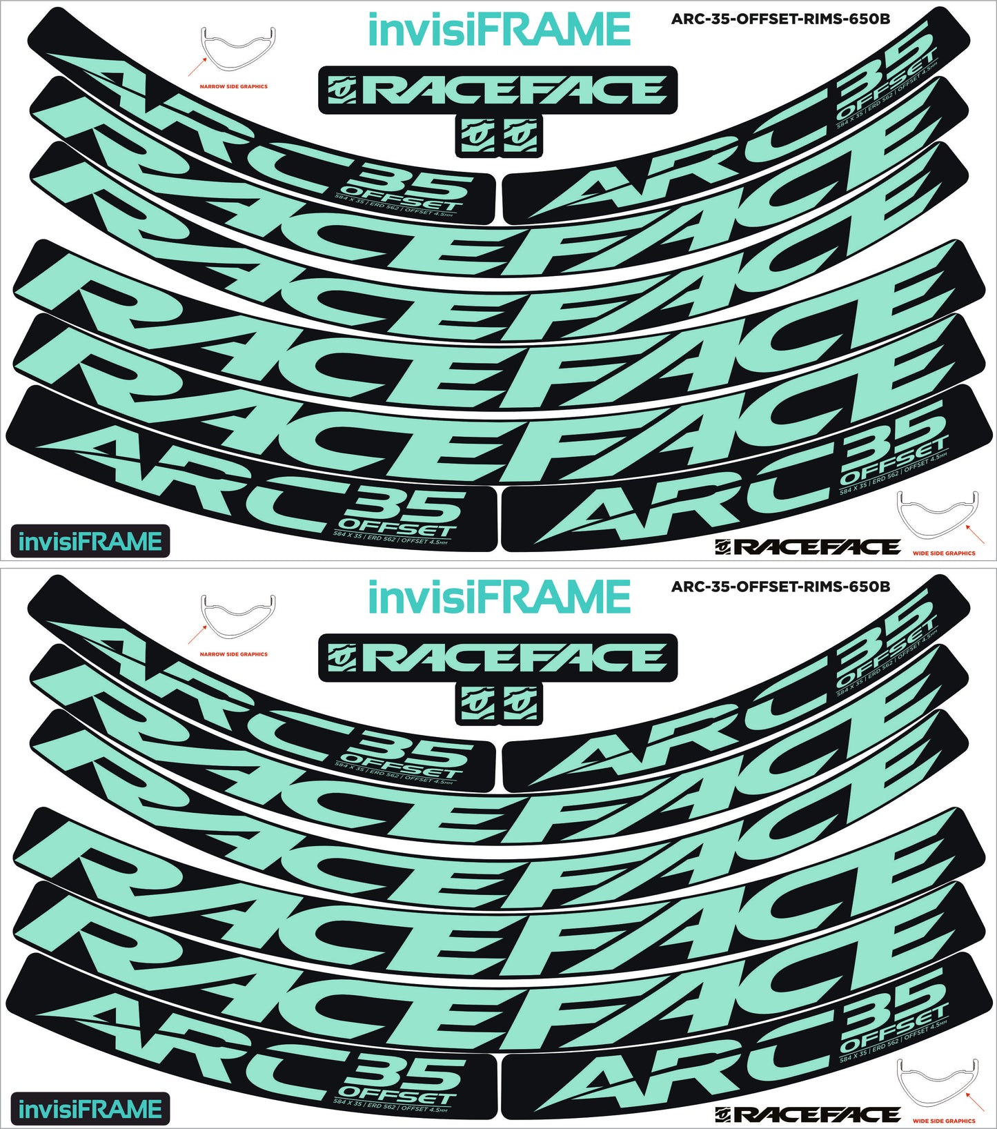 Raceface ARC 35 Offset Decals