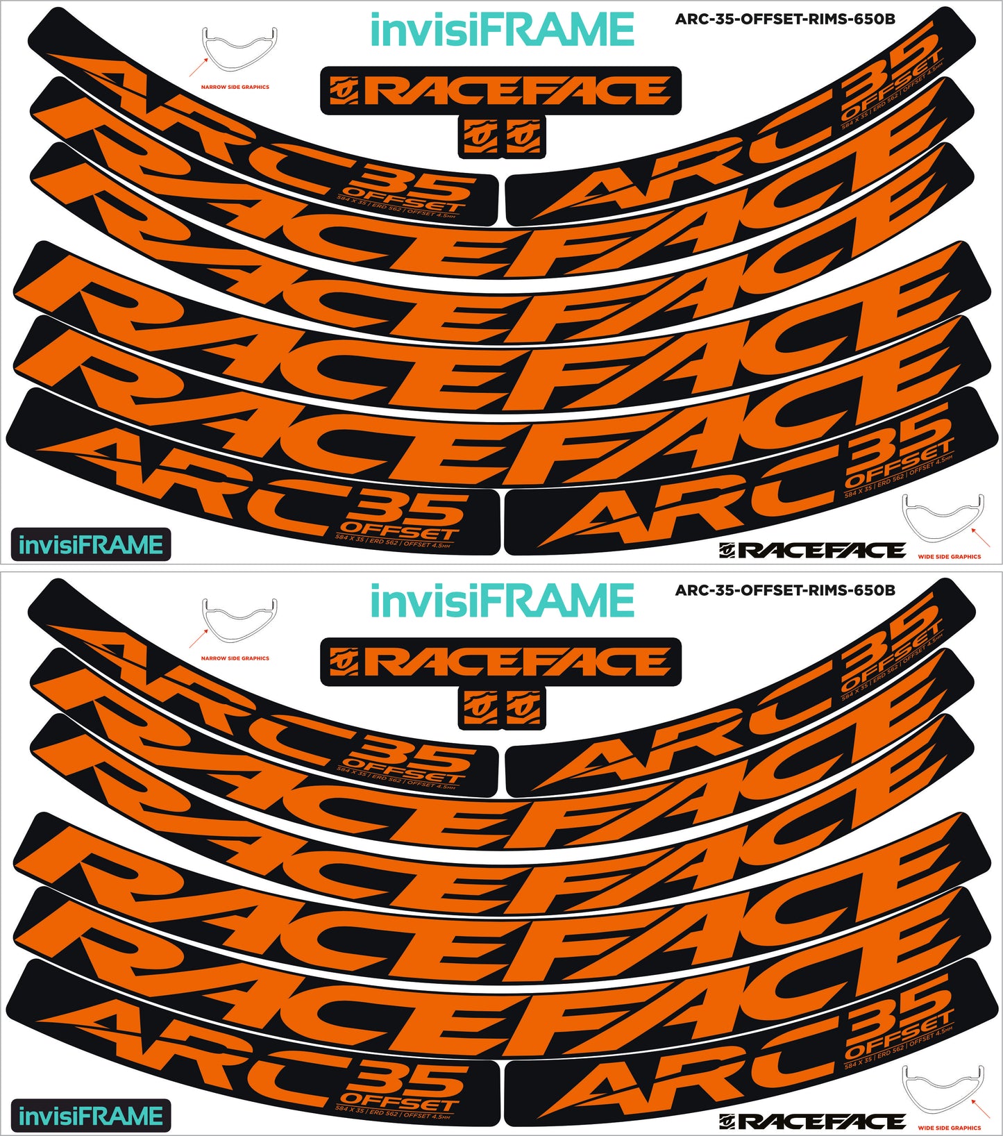 Raceface ARC 35 Offset Decals
