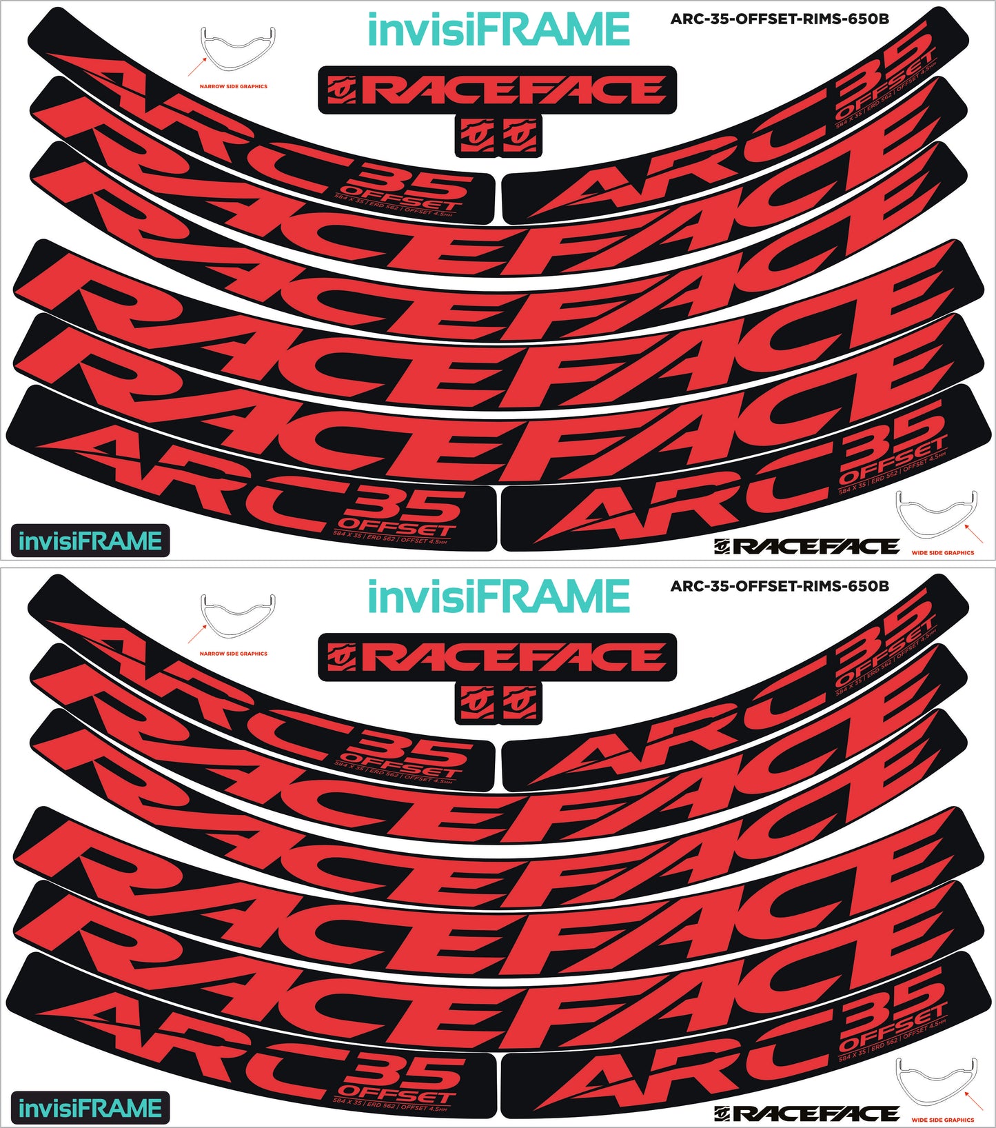 Raceface ARC 35 Offset Decals