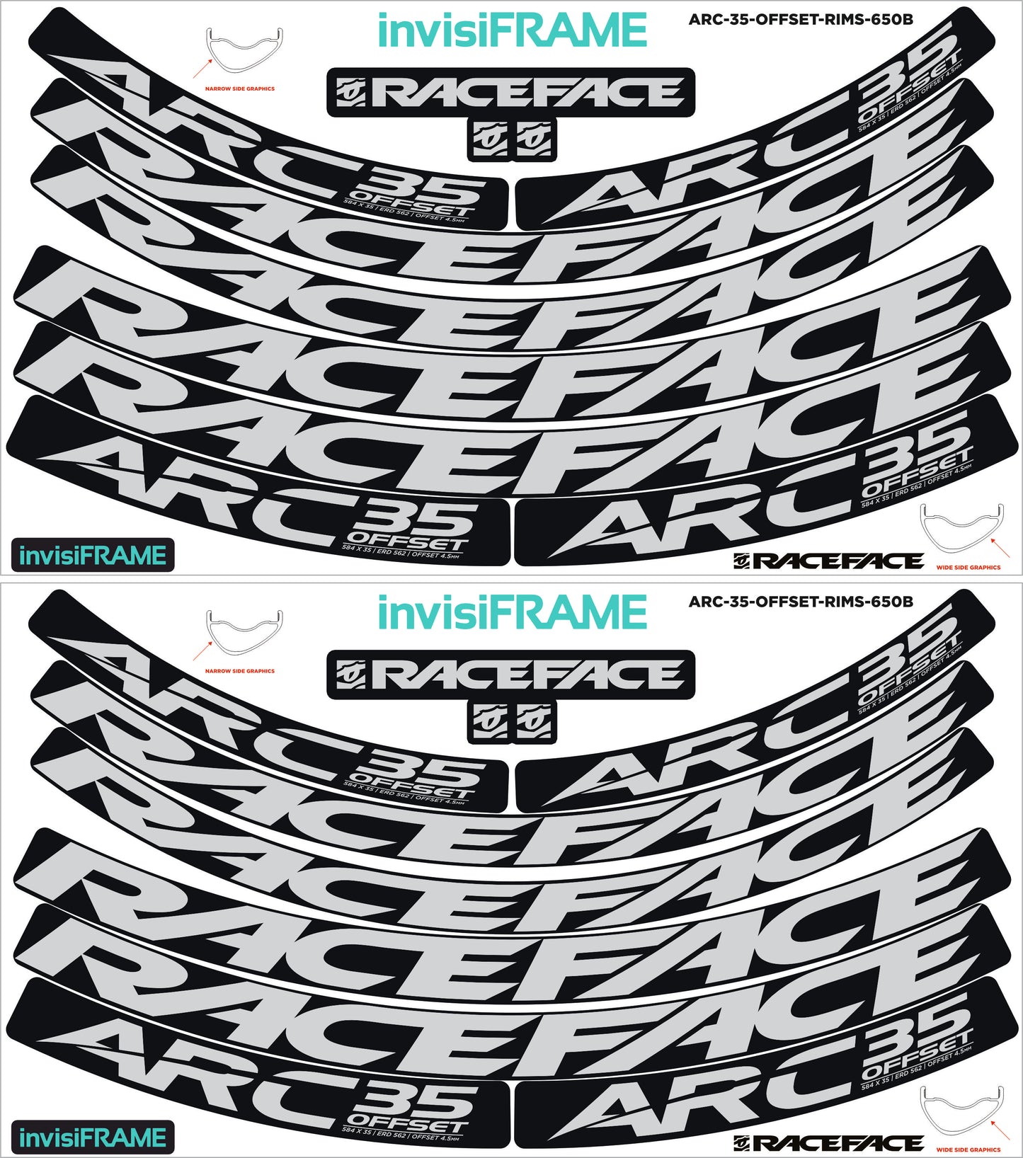 Raceface ARC 35 Offset Decals
