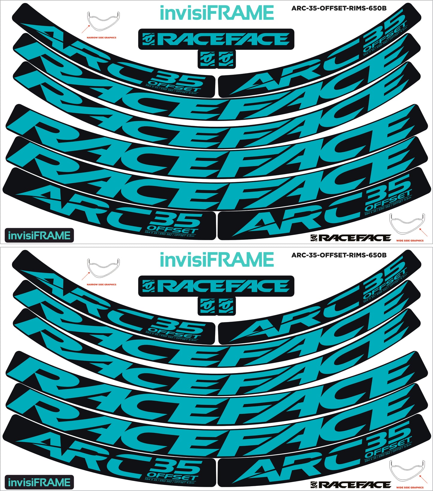 Raceface ARC 35 Offset Decals