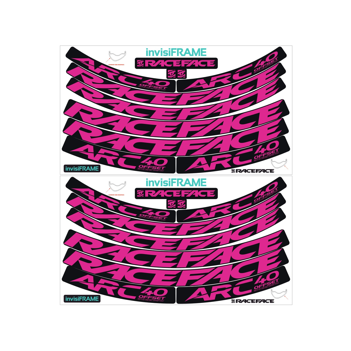 Raceface ARC 40 Offset Decals