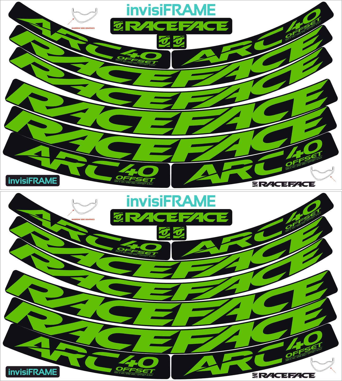 Raceface ARC 40 Offset Decals