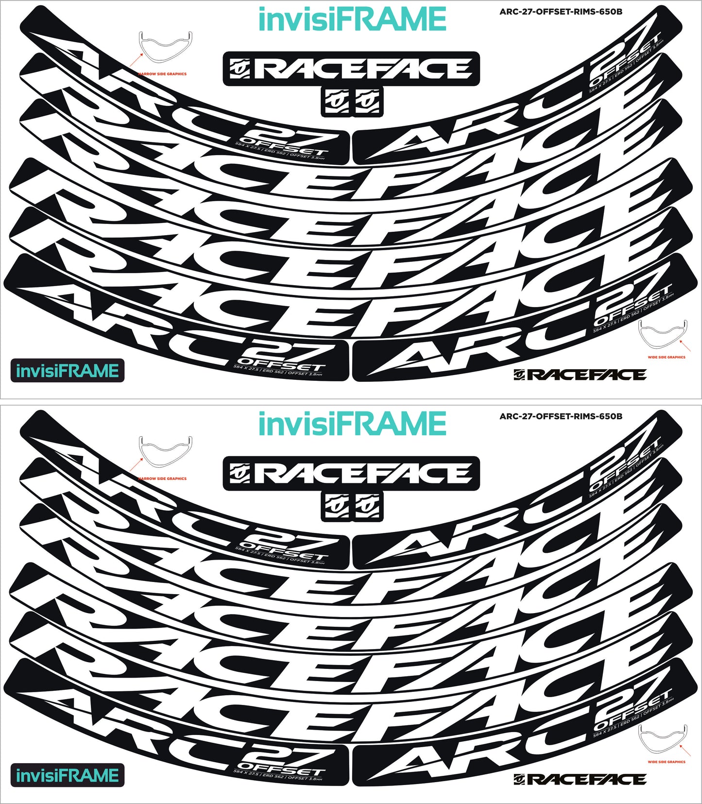 Raceface ARC 27 Offset Decals