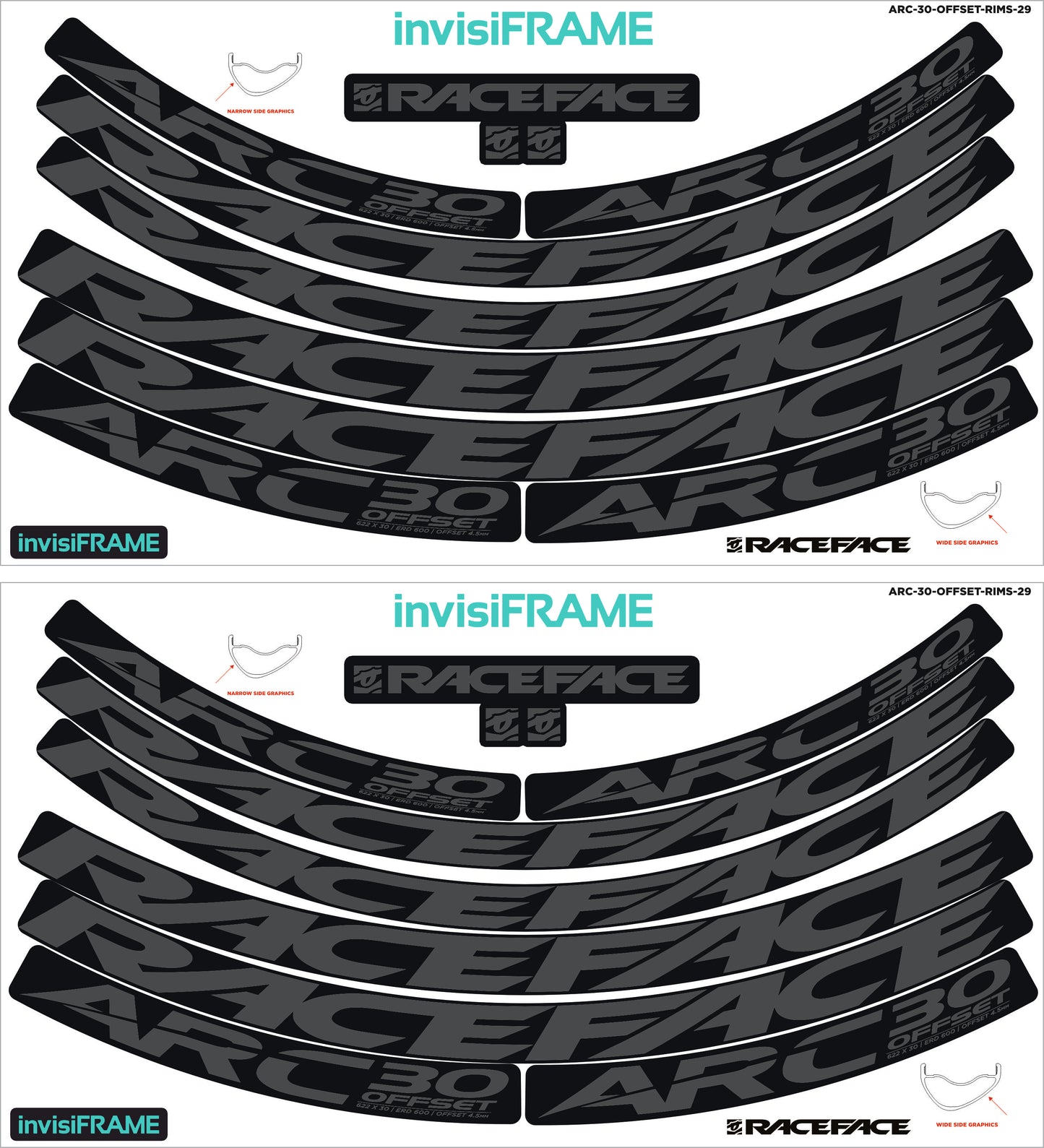 Raceface ARC 30 Offset Decals