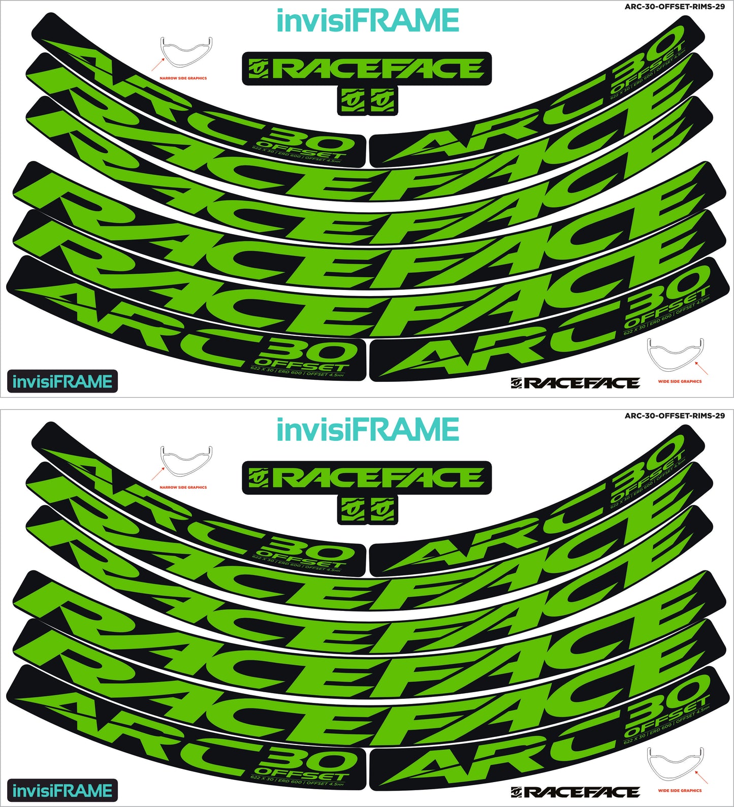 Raceface ARC 30 Offset Decals