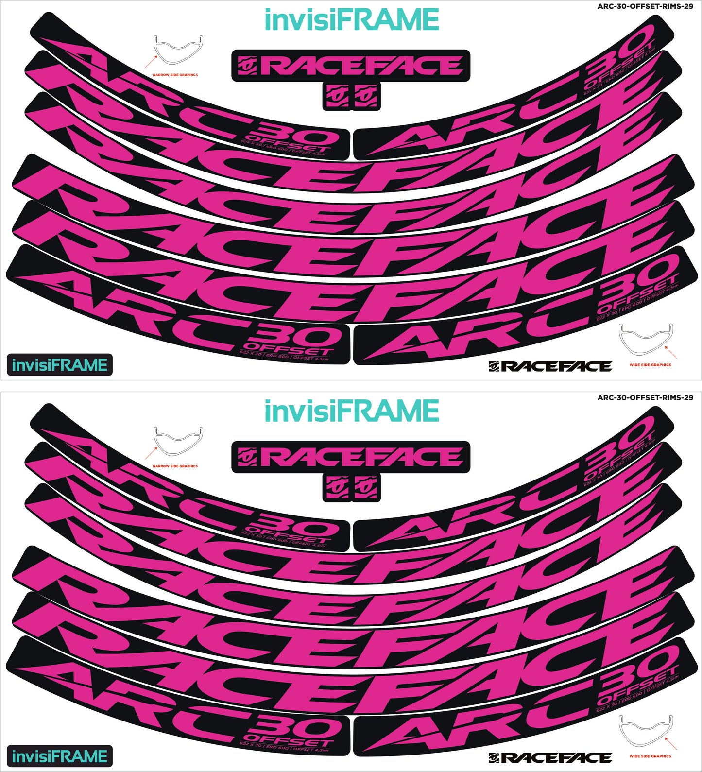 Raceface ARC 30 Offset Decals