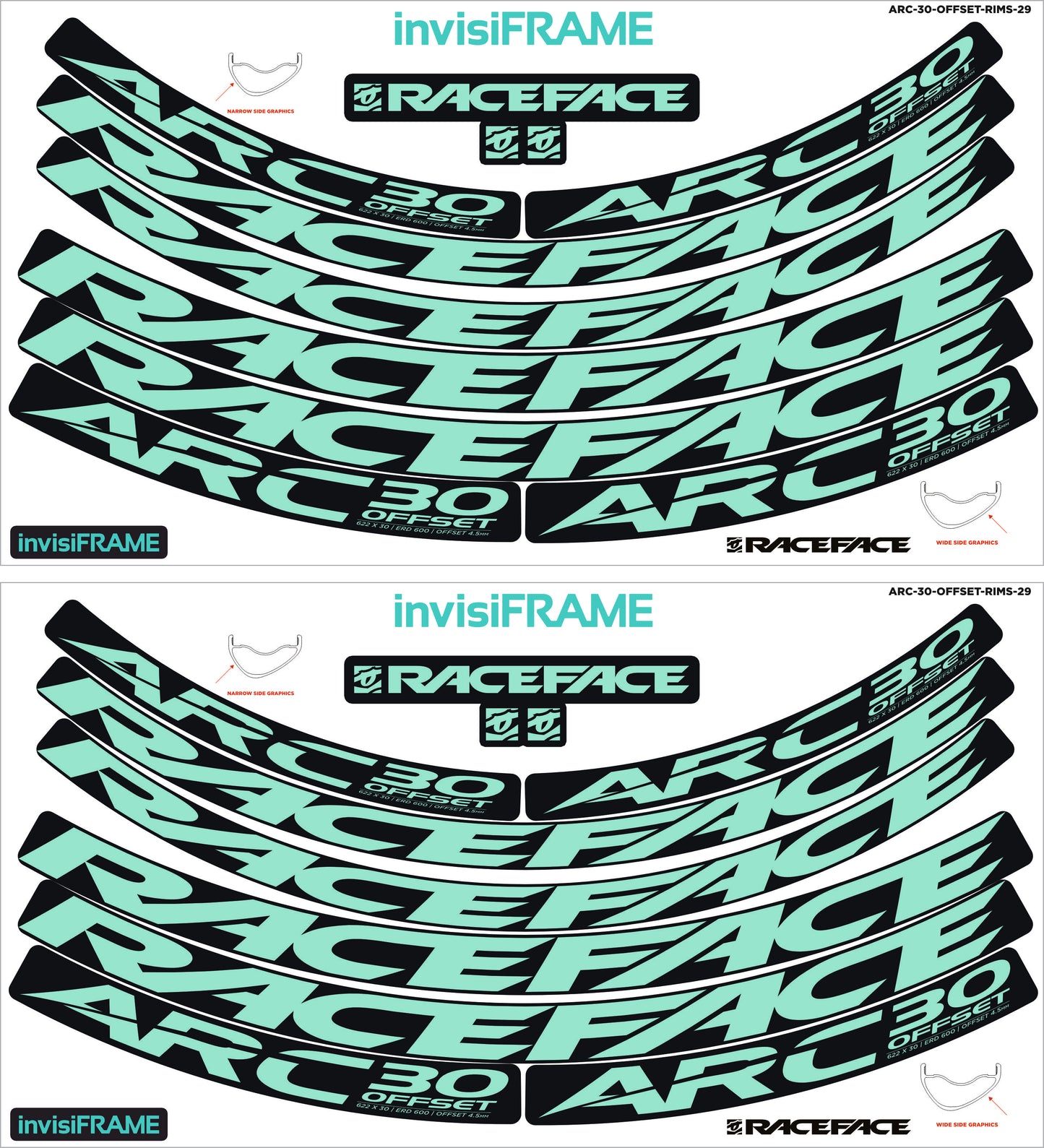 Raceface ARC 30 Offset Decals
