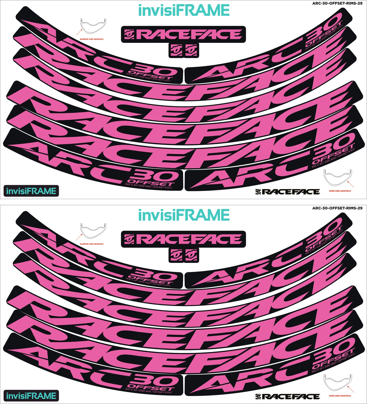 Raceface ARC 30 Offset Decals