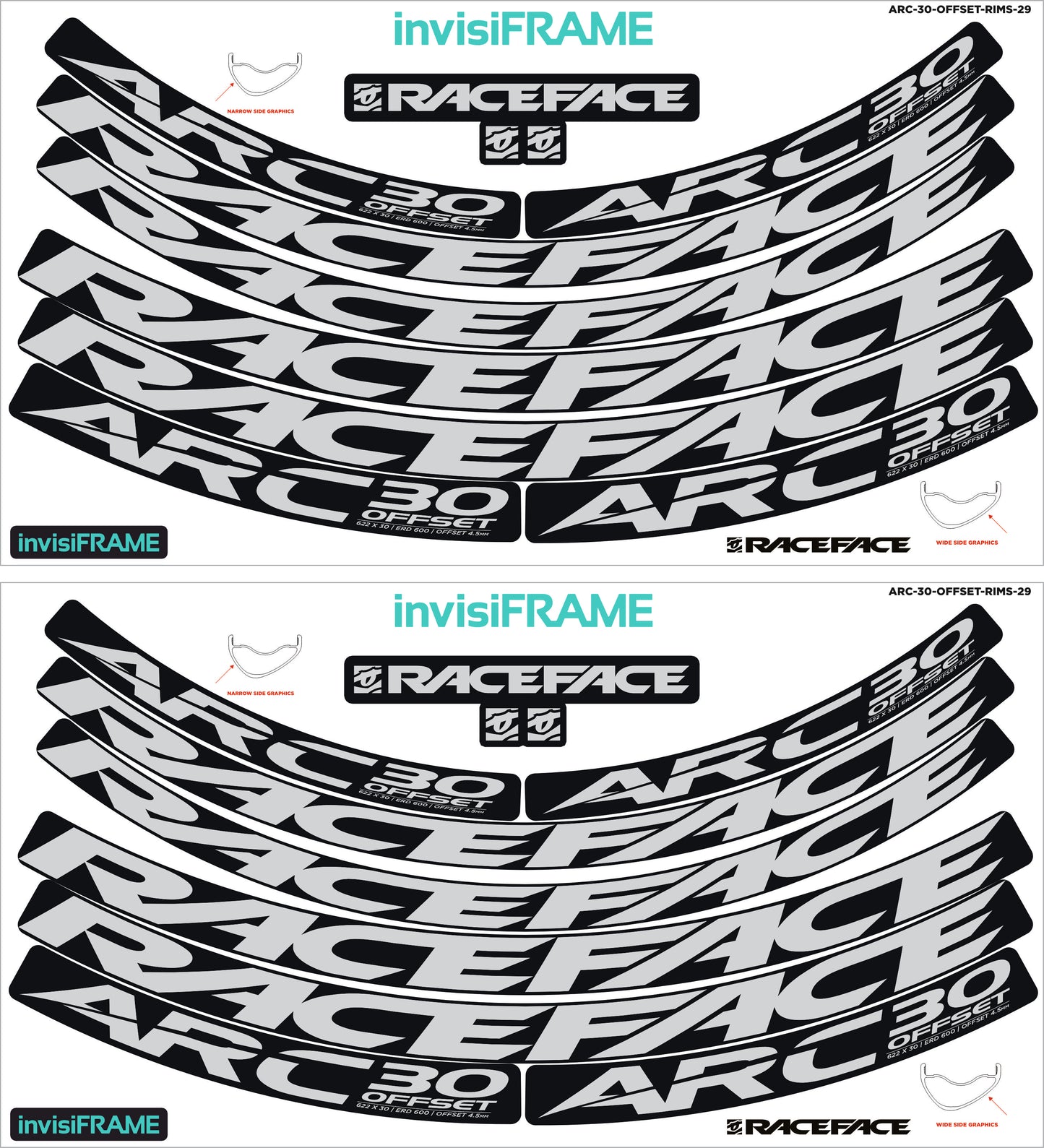 Raceface ARC 30 Offset Decals