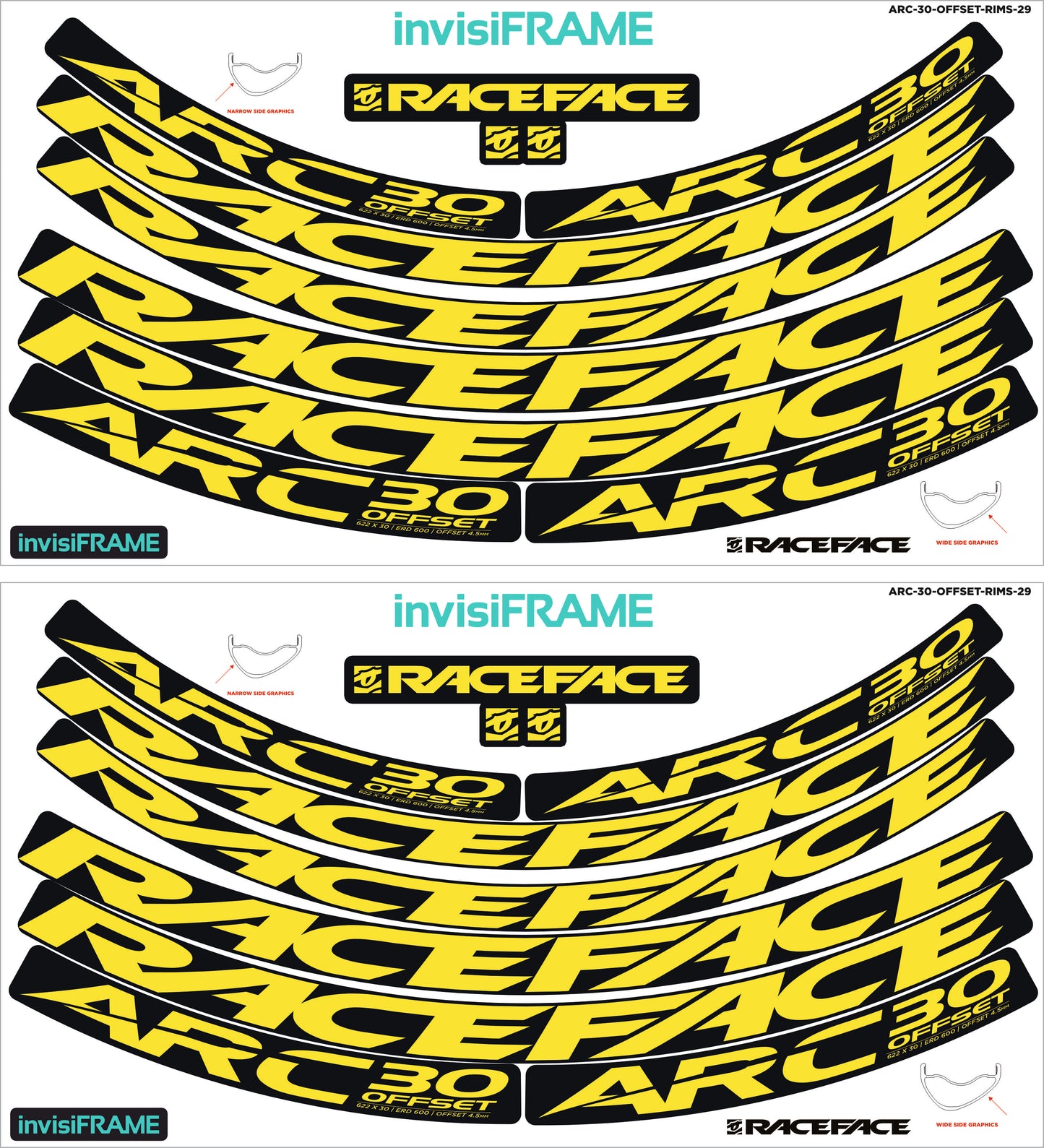 Raceface ARC 30 Offset Decals