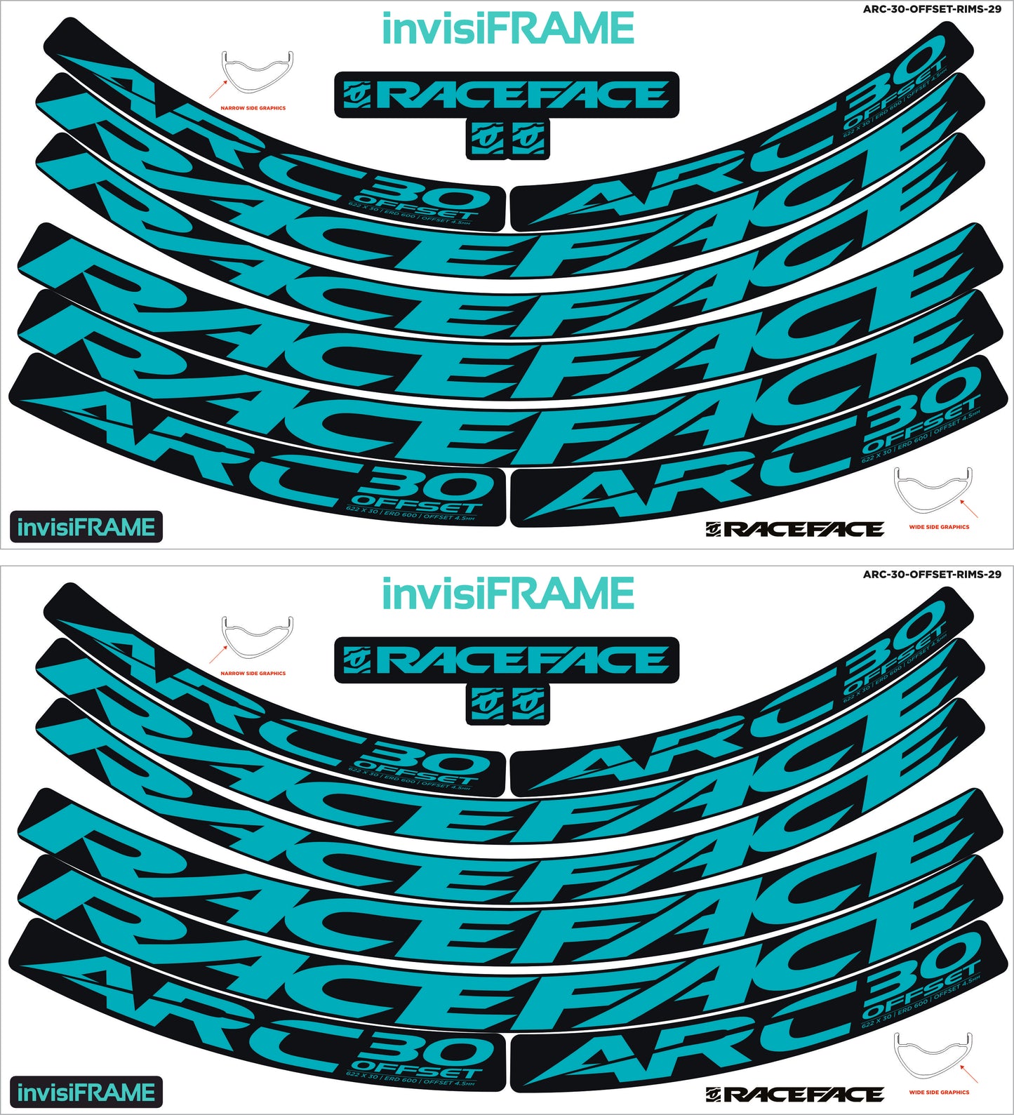 Raceface ARC 30 Offset Decals
