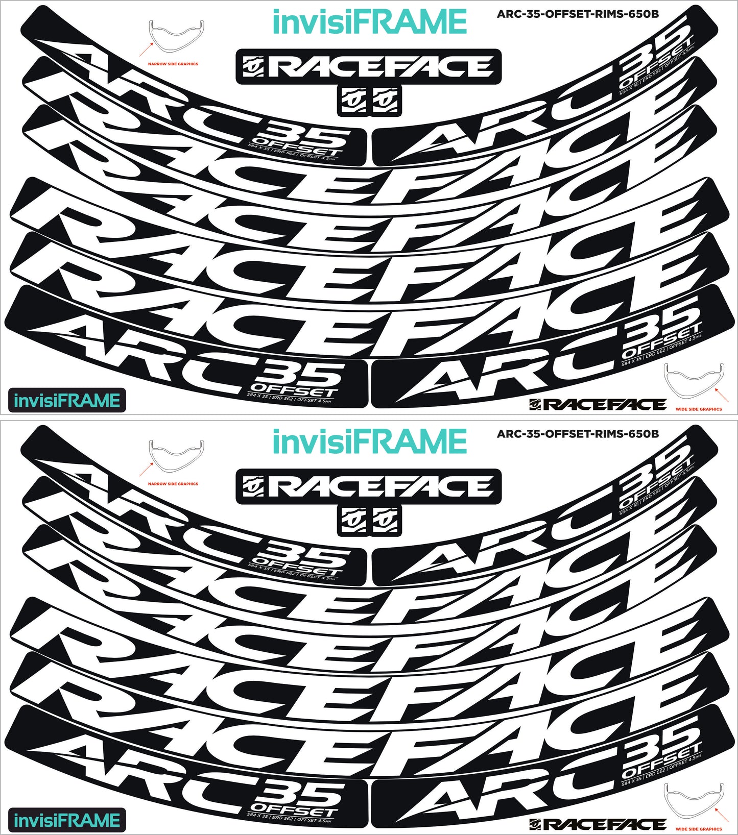 Raceface ARC 35 Offset Decals