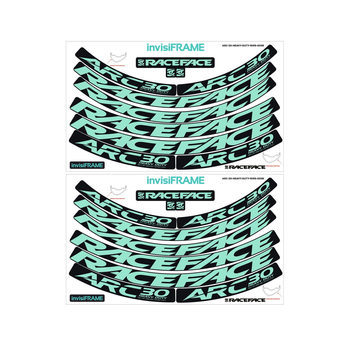 Raceface ARC 30 HD Offset Decals