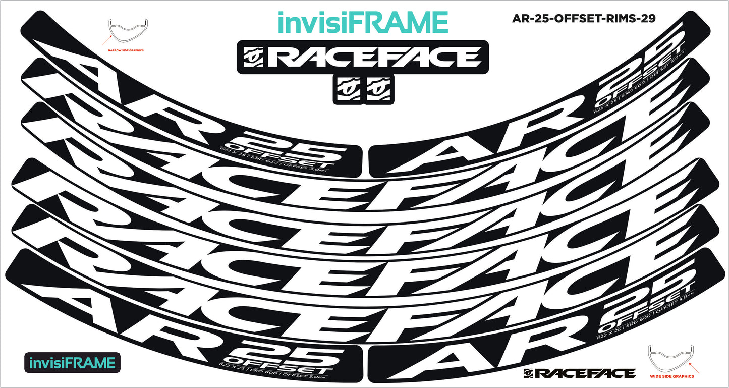 Raceface AR 25 Offset 29er Decals