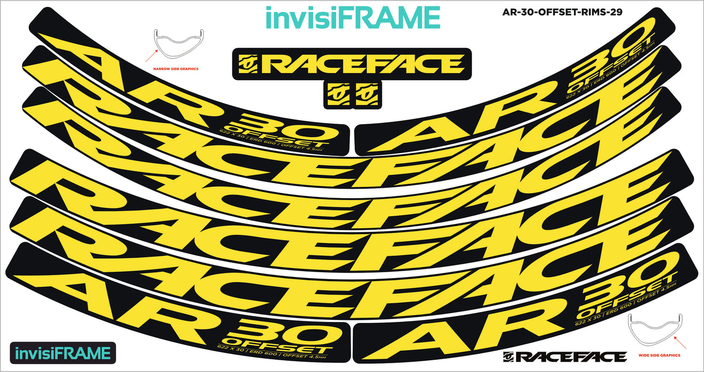 Raceface AR 30 Offset 29er Decals