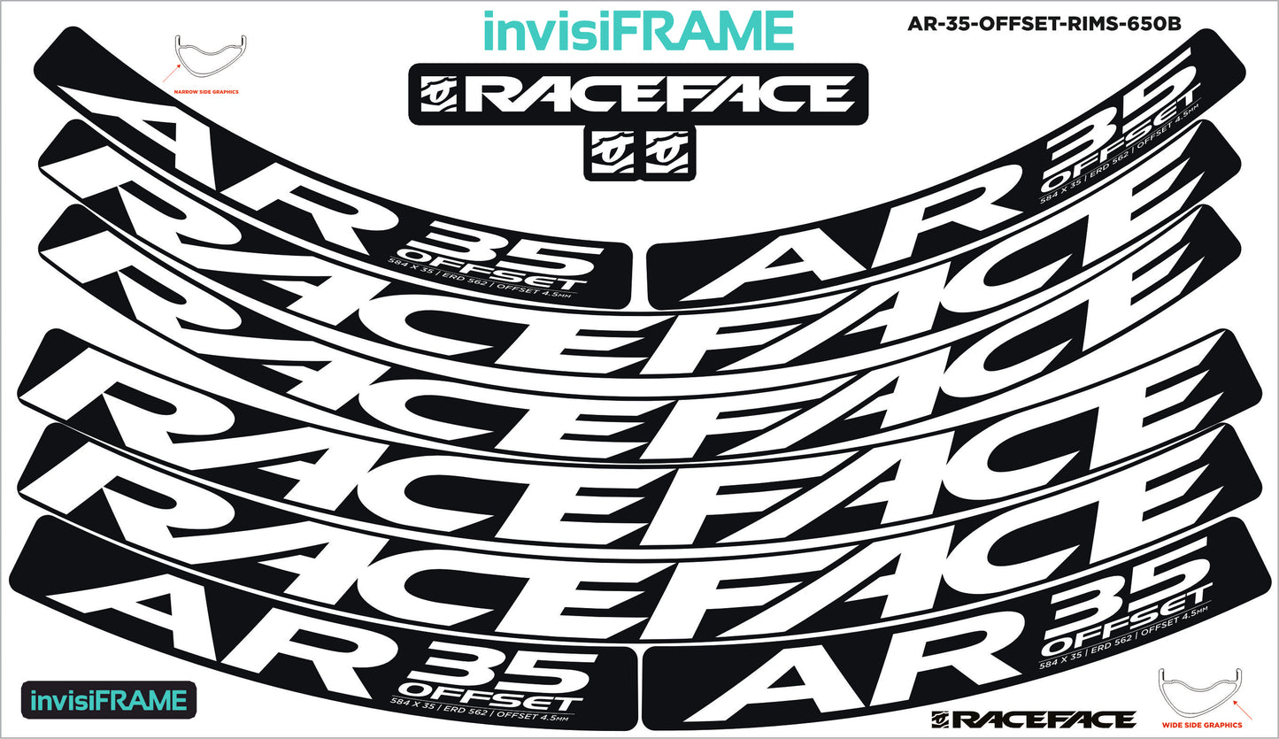Raceface AR 35 Offset 27.5 Decals