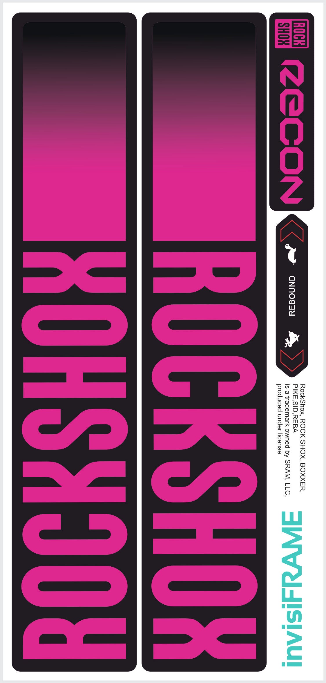 Rock Shox Recon Gold Silver Boost 2023 Decals