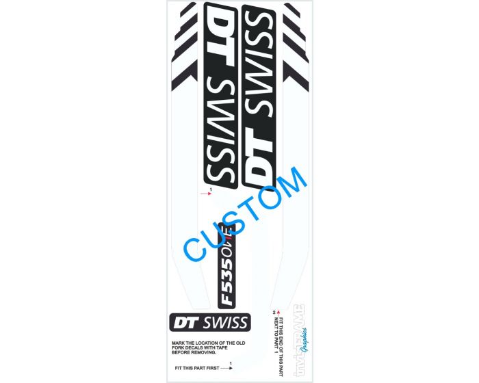 DT SWISS F535 ONE 27.5 Fork Decals 2019/20/21/22/23/24