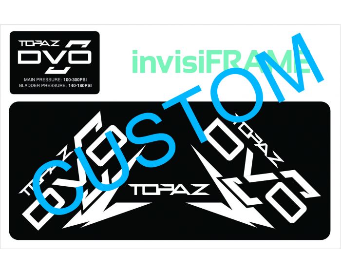 DVO TOPAZ Straight Air Rear Shock Decals 2021/22/23