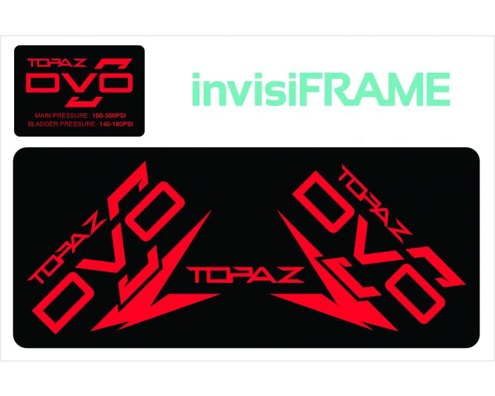 DVO TOPAZ Straight Air Rear Shock Decals 2021/22/23