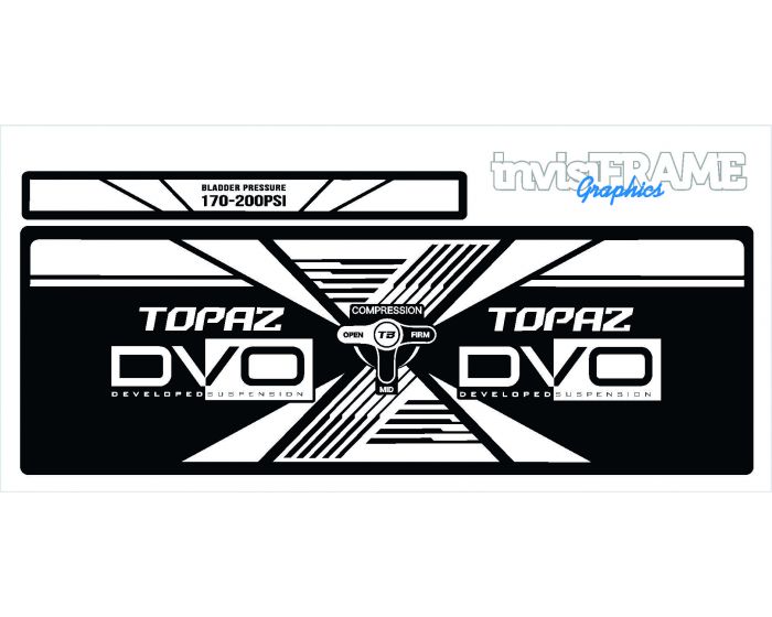 DVO TOPAZ AM Rear Shock Decal 2019/20