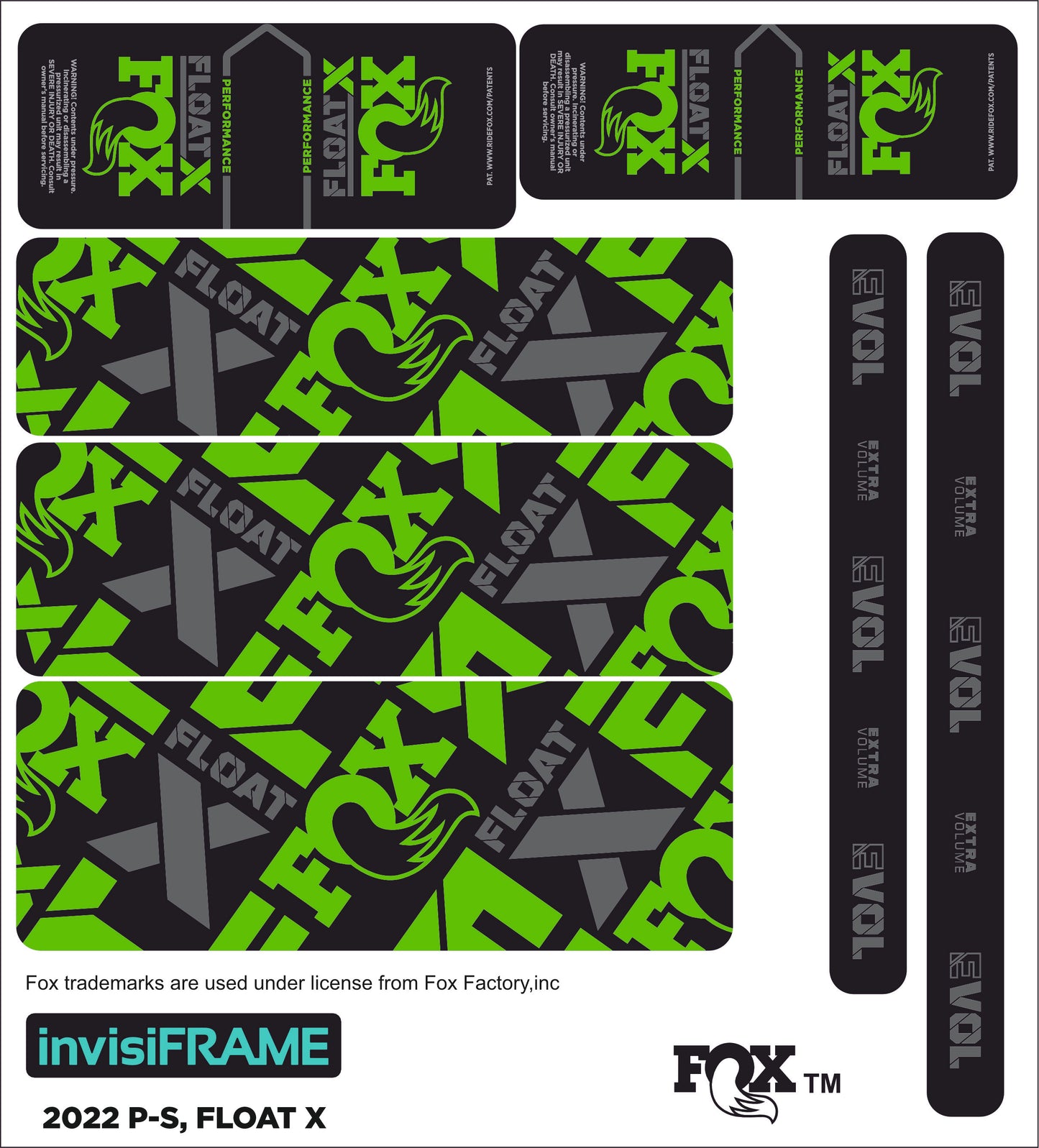 Fox Float X Performance 2022 Decals