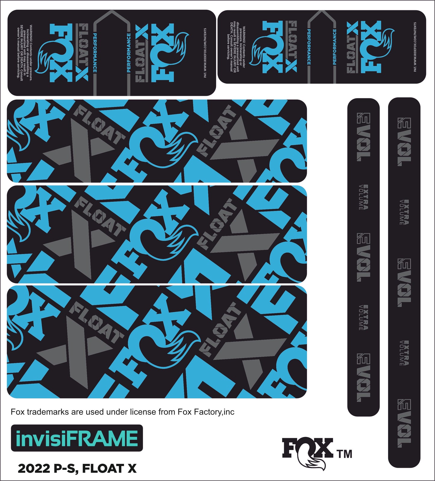 Fox Float X Performance 2022 Decals